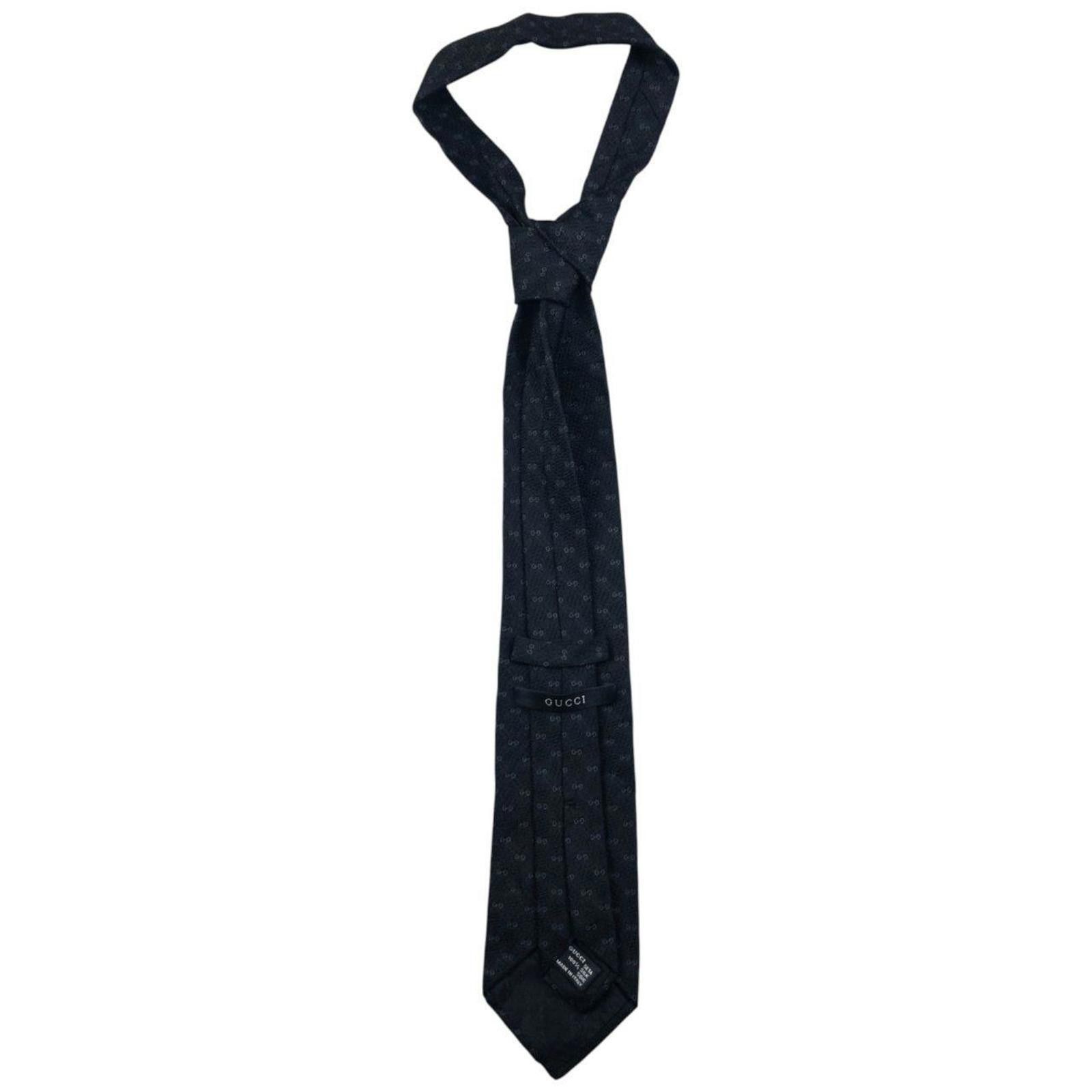 Gucci Vintage Gucci Monogram Silk Tie Size ONE SIZE - 2 Thumbnail