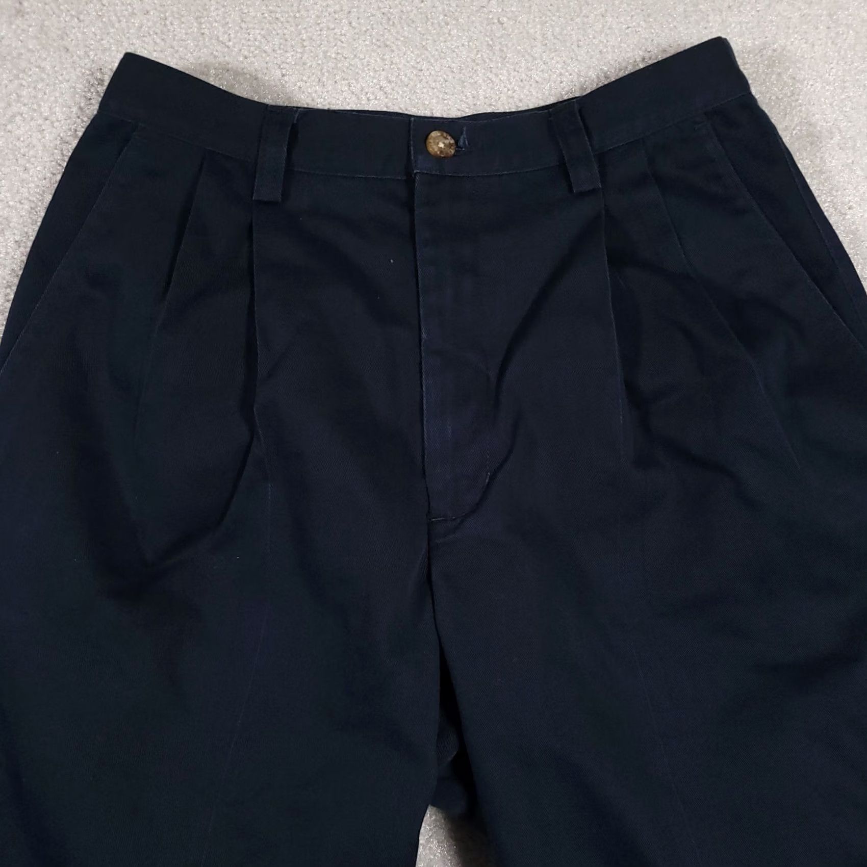 Eddie Bauer VINTAGE Eddie Bauer Wrinkle Resistant Classic Fit Chino Pants Womens 4 Navy Blue Pleated Chino Pants Womens 4 Navy Blue Pleated Size 27" / US 4 / IT 40 - 3 Thumbnail