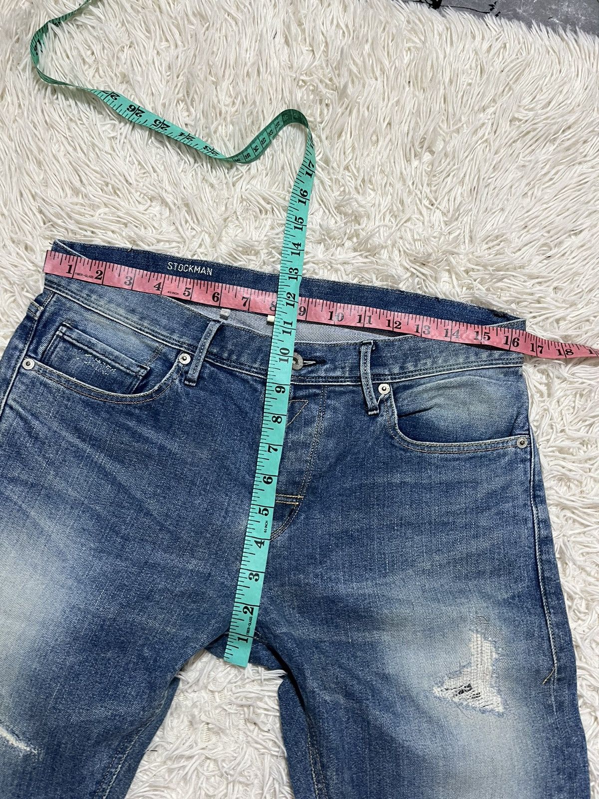 DELUXE × Japanese Brand × Vintage DELUXE JAPANESE BRAND DISTRESS DESIGN JEANS Size US 33 - 8 Thumbnail