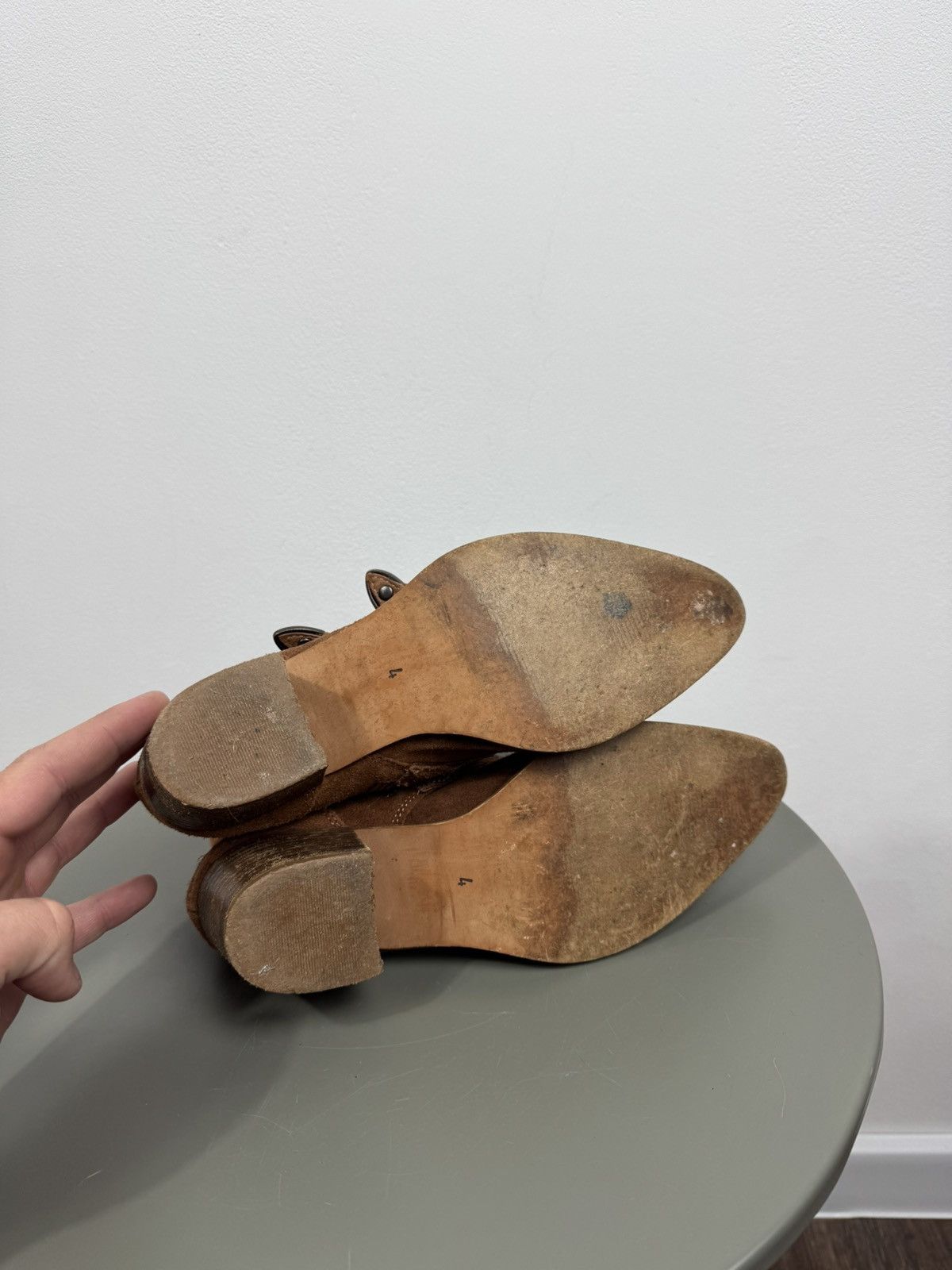 Other Vintage Brown Suede Triple Buckle Western Ankle Boots EU 38 Size US 7 / IT 37 - 11 Thumbnail