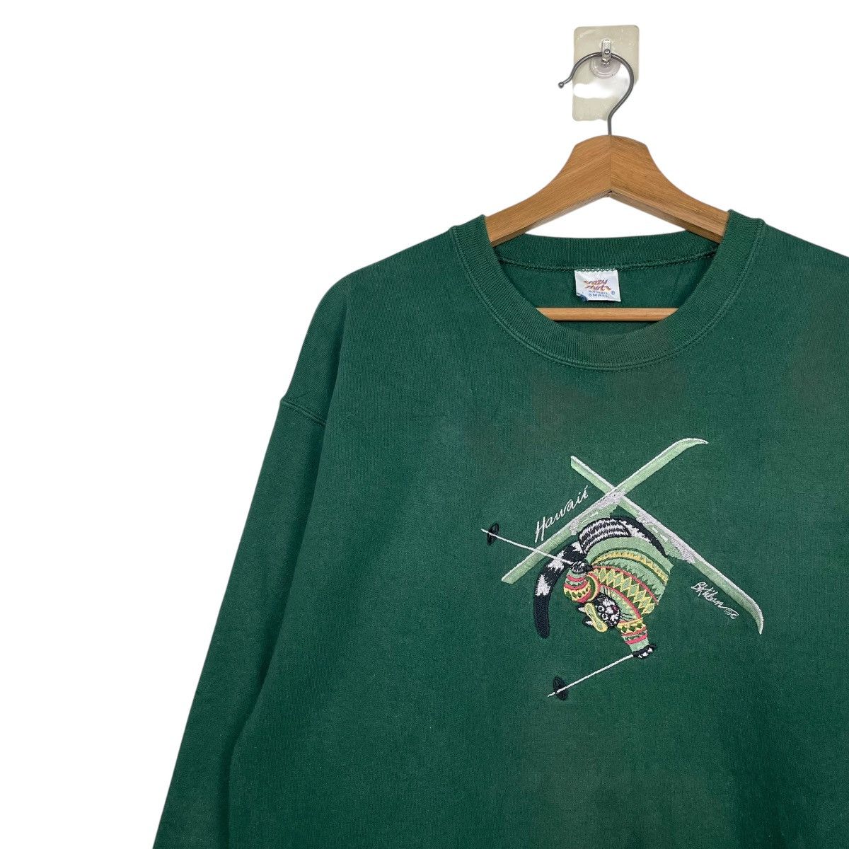 Vintage Vintage Crazy Shirt Hawaii B. Kliban Cat Ski Sweatshirt Size US S / EU 44-46 / 1 - 6 Thumbnail