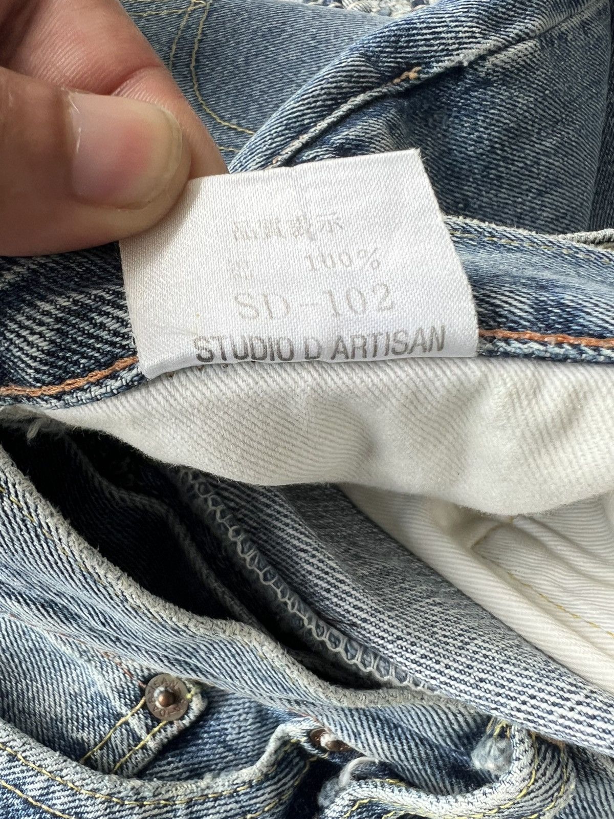 Levi's Vintage Clothing Studio D'Artisan Raw Hem Beauty Faded Selvaged Jorts Denim Size US 34 / EU 50 - 9 Thumbnail