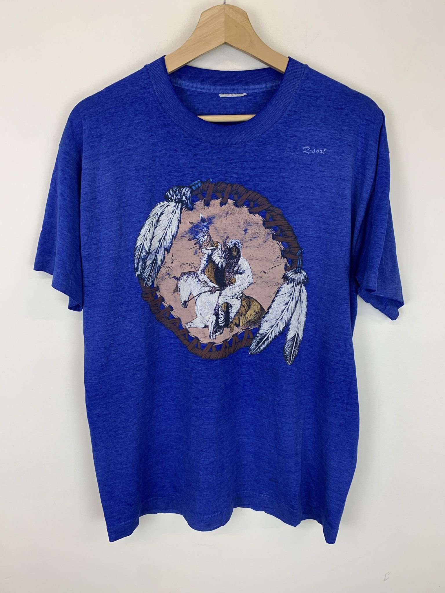 Vintage Dreamcatcher Horseback Riding Single Stitch Native Tee Size L