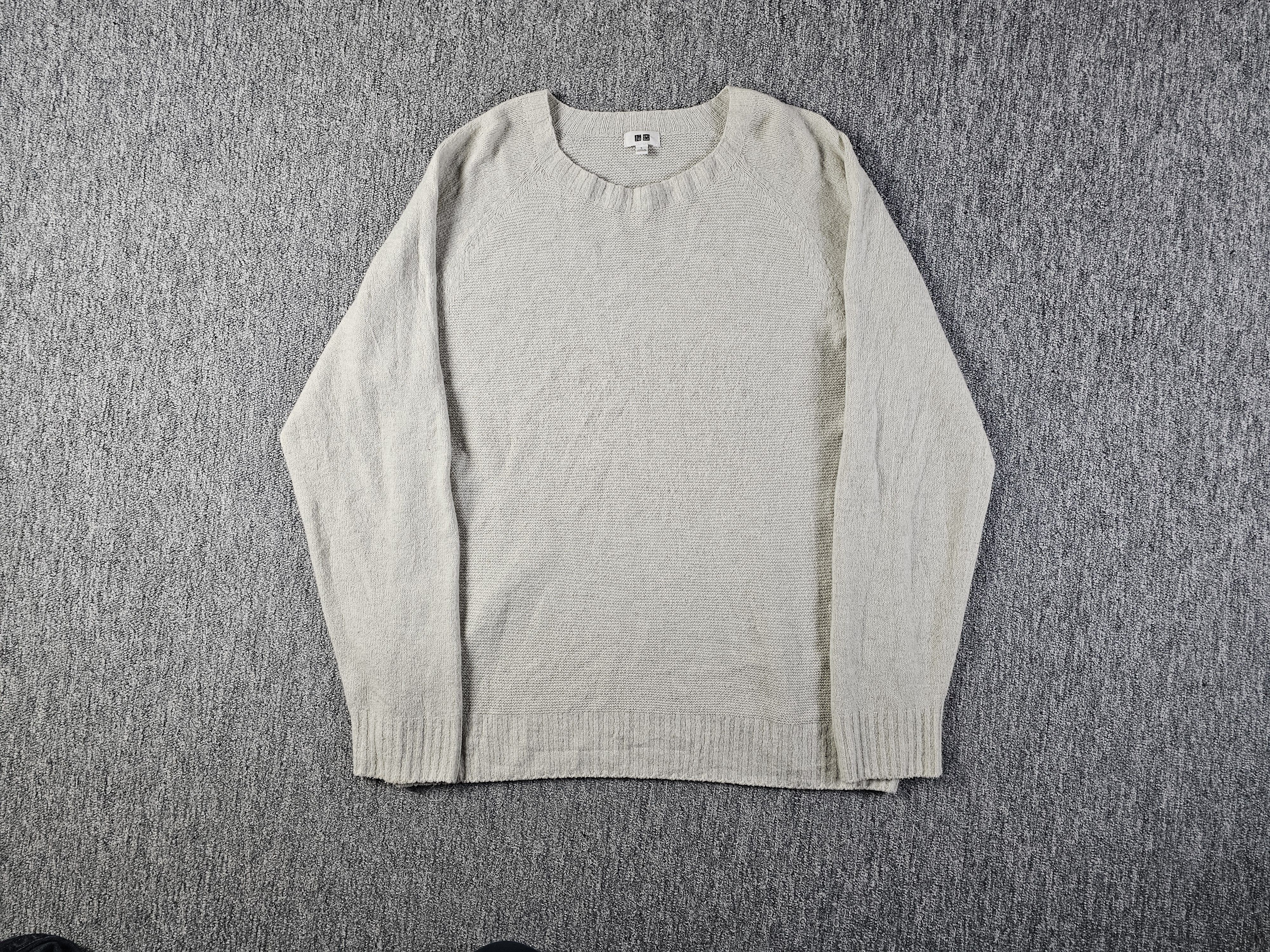 Uniqlo Uniqlo Knit Sweater Women L White Wool Blend Pullover Size L / US 10 / IT 46 - 4 Thumbnail