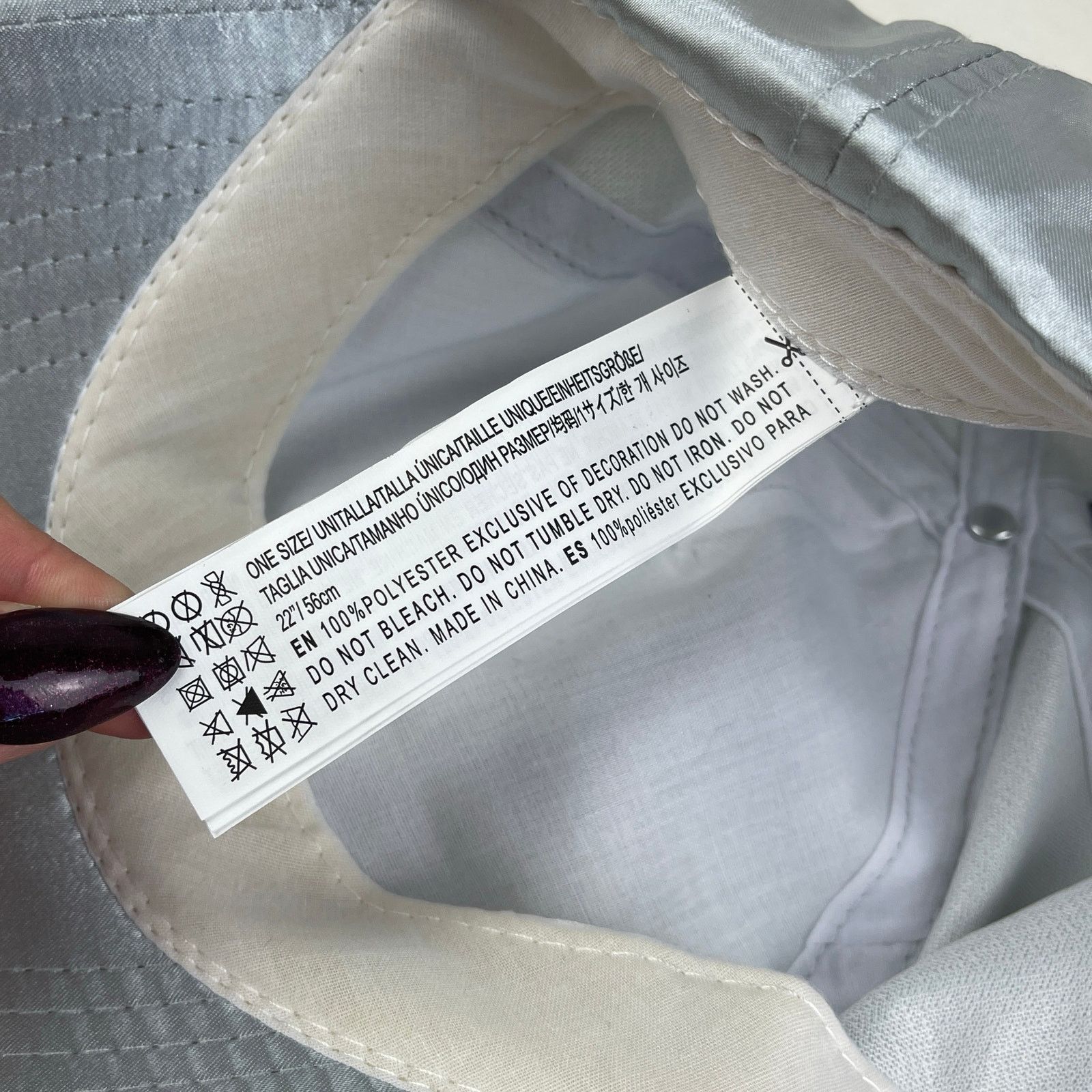 Forever 21 Shiny Silver Satin Baseball Cap Dad Hat Y2K Futuristic Cyber Size ONE SIZE - 22 Thumbnail