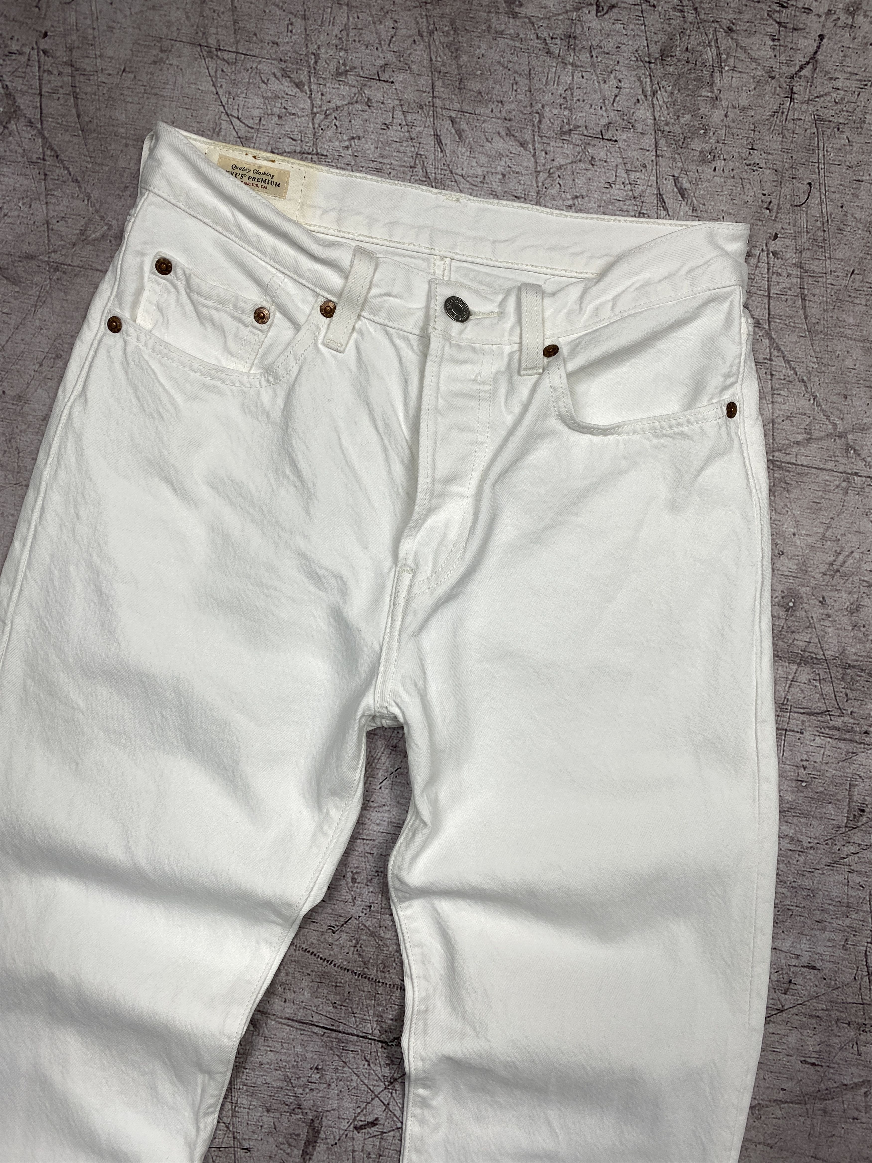 Levi's × Levi's Vintage Clothing Levis Womens White Denim Pants Jeans Size 27" / US 4 / IT 40 - 8 Thumbnail