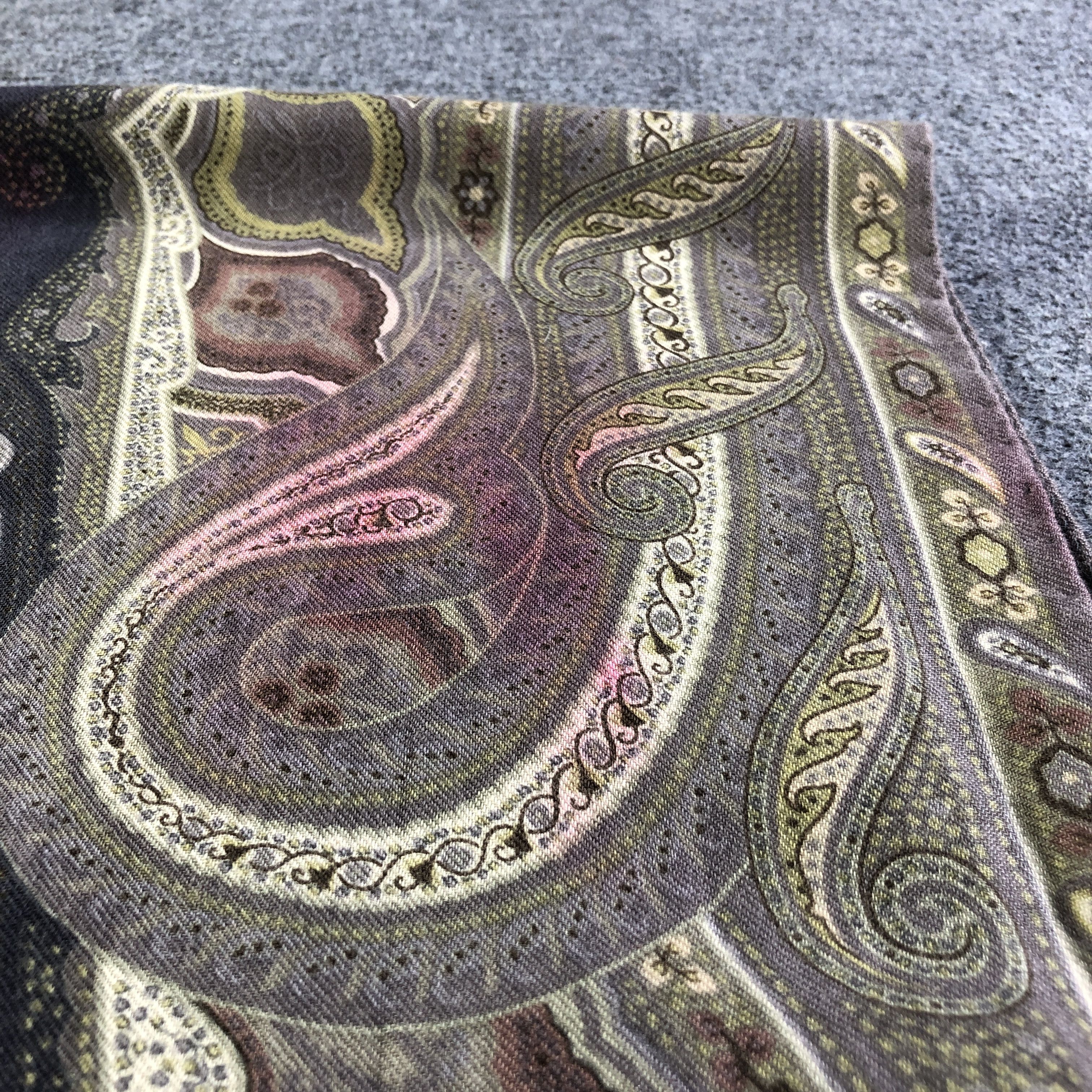 Etro Etro Paisley Wool/Silk Scarf Muffler Stole V2699 Size ONE SIZE - 10 Thumbnail