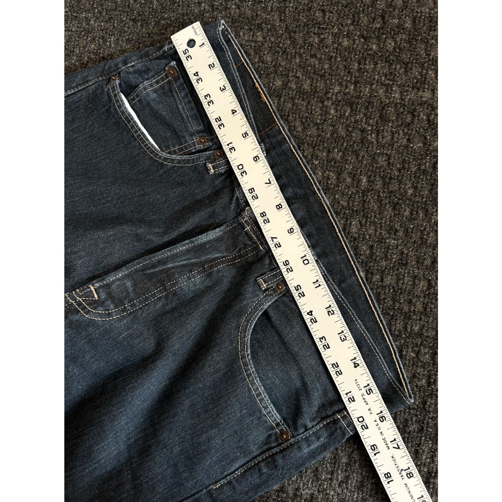 Levi's VINTAGE Levi’s 501 Jeans 31 x 32 Dark Indigo Denim Button Fly Grunge Skater 90s Mens Size US 31 - 5 Thumbnail
