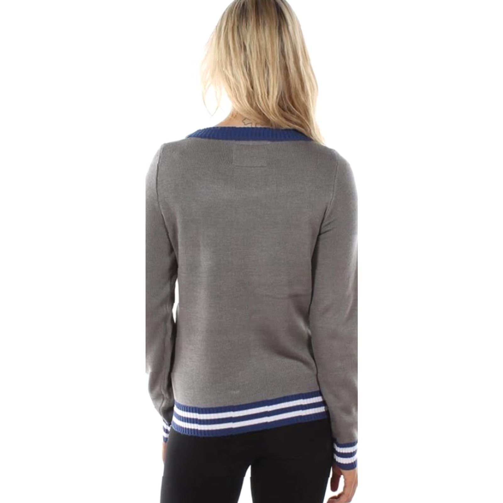 Vintage Tipsy Elves Women's Ugly Christmas Sweater Gray Size M - Pullover Holiday Apparel Size M / US 6-8 / IT 42-44 - 3 Thumbnail