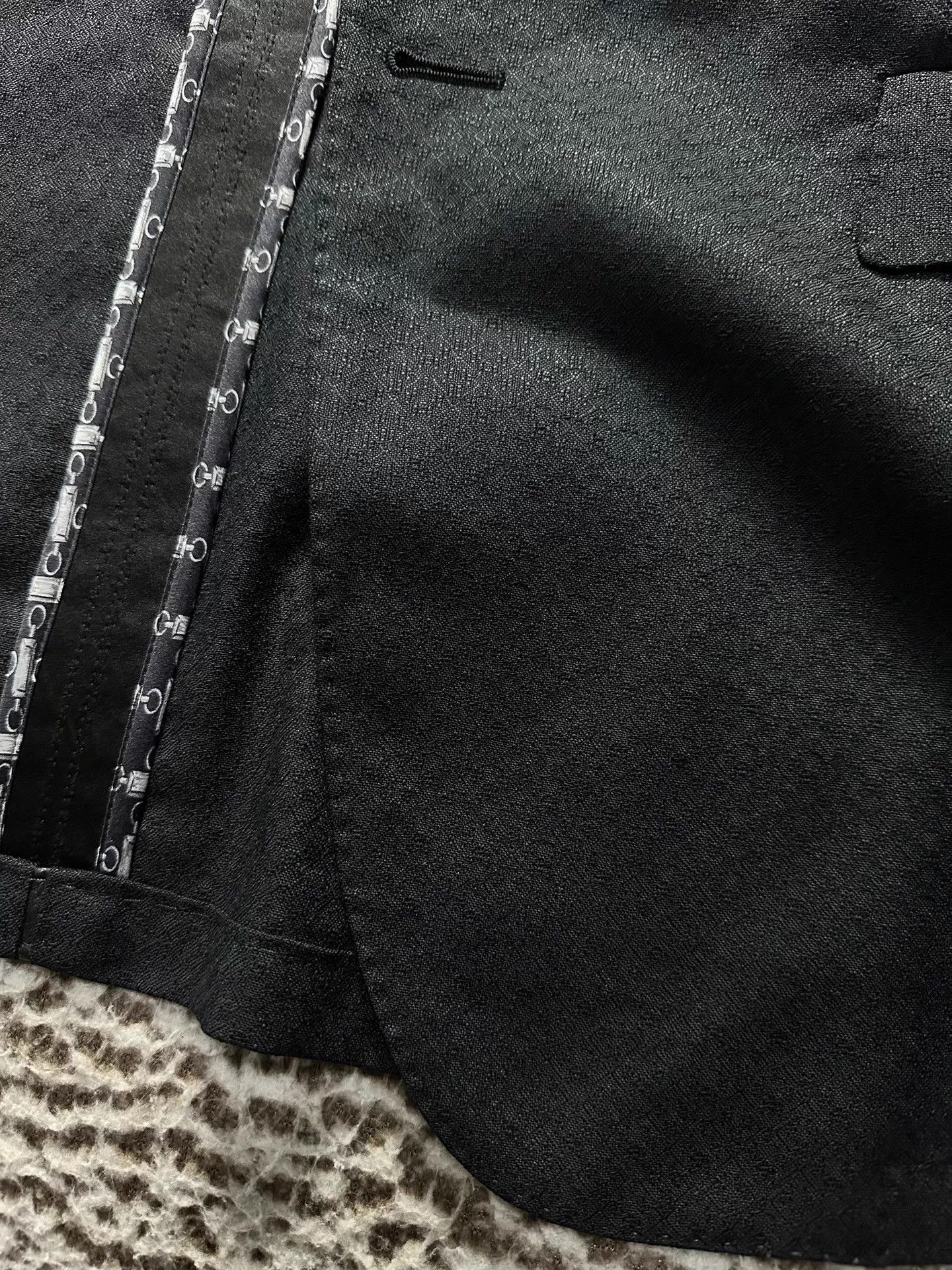 Zilli Zilli Wool-Silk 50-50 Blazer w/Leather Accents Size50 Size 50S - 6 Thumbnail