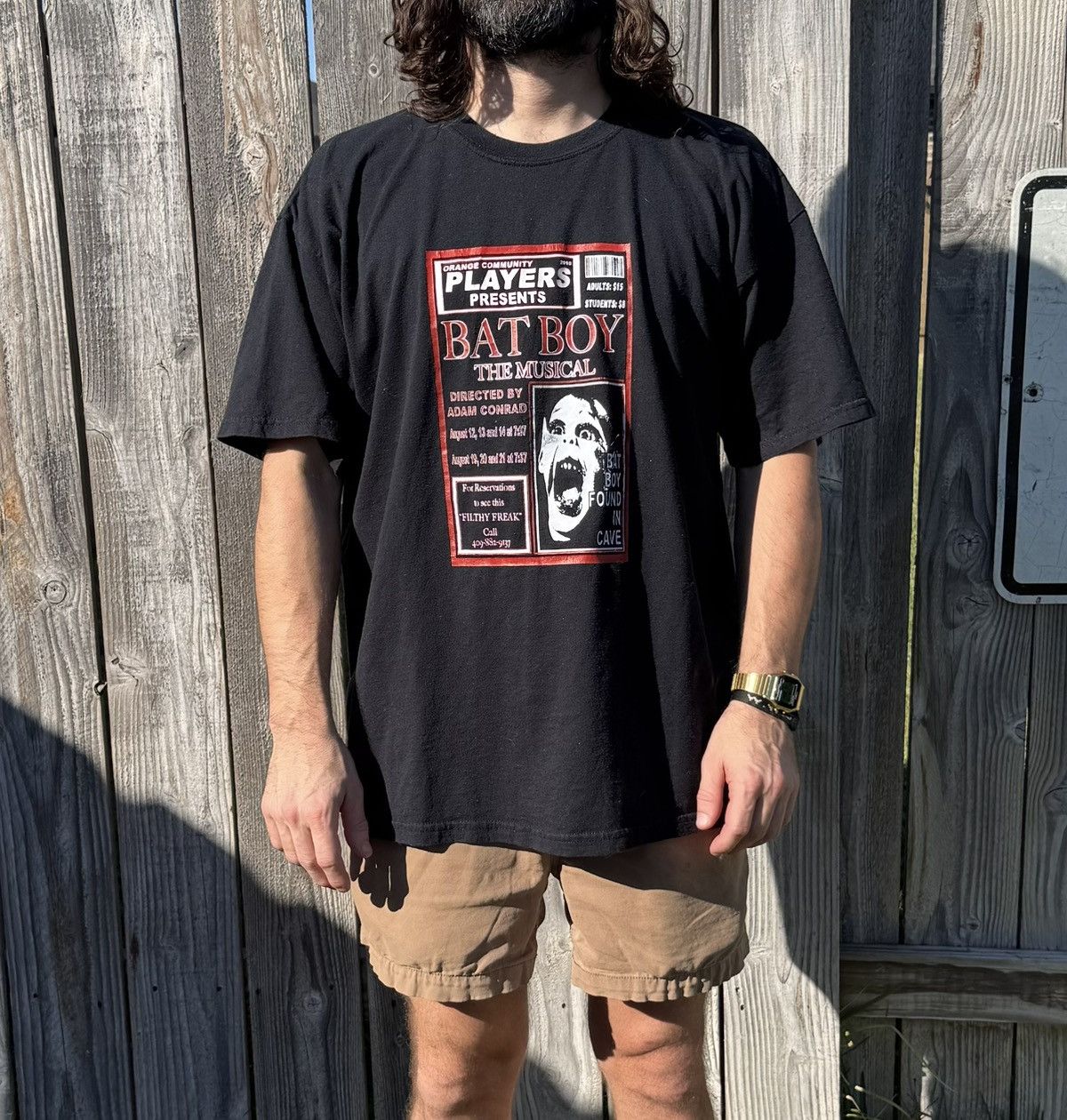 Gildan Vintage Bat Boy The Musical Shirt Y2K XL Goth Funny Indie Size US XL / EU 56 / 4 - 1 Thumbnail