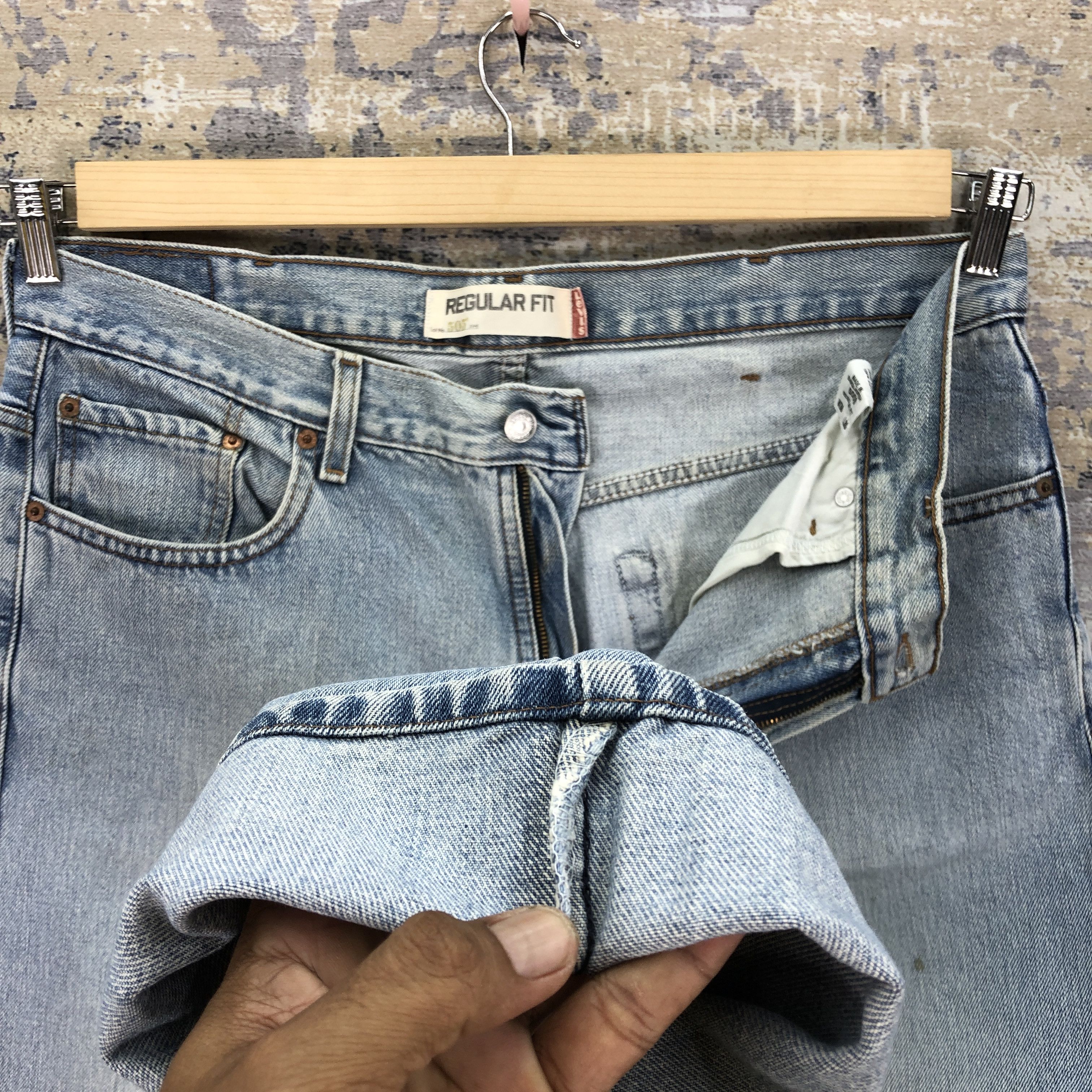 Levi's × Vintage Vintage Y2K Levis 505 Denim Light Washed Levi's Faded Jeans Size US 36 / EU 52 - 8 Thumbnail