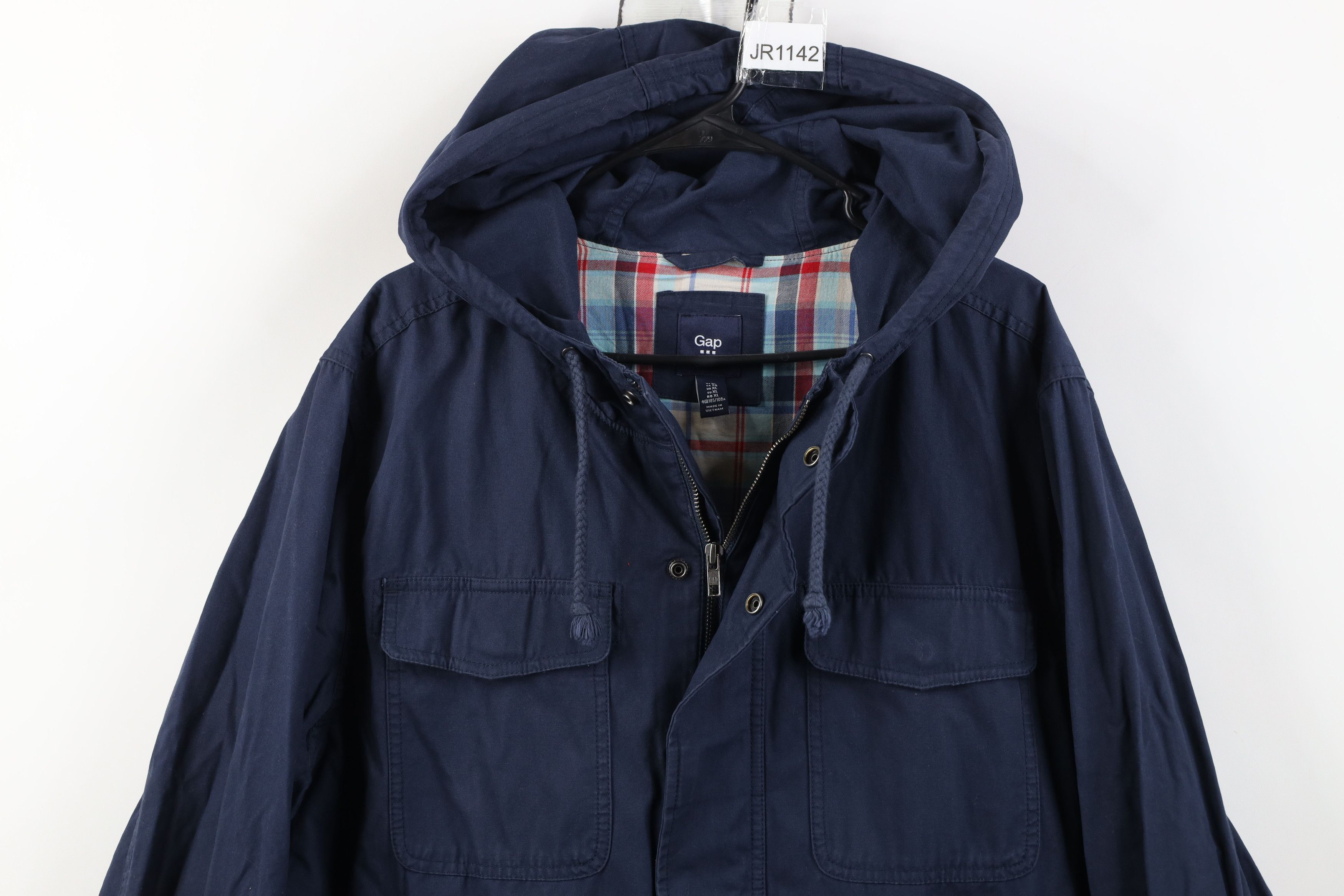 Gap Vintage Y2K Gap Heavyweight Hooded Parka Jacket Navy Blue Size US XL / EU 56 / 4 - 2 Thumbnail