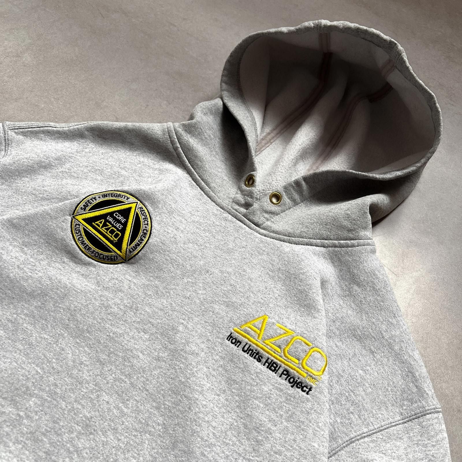 Carhartt 2000s Carhartt "AZCO" Grey Hoodie - XL Size US XL / EU 56 / 4 - 4 Thumbnail