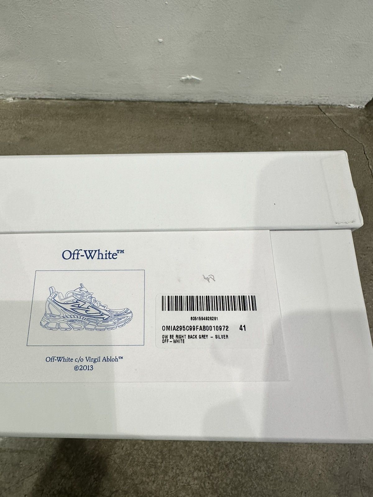 Off-White OFF-WHITE - Be Right Back Sneakers Grey Size US 8 / EU 41 - 10 Thumbnail