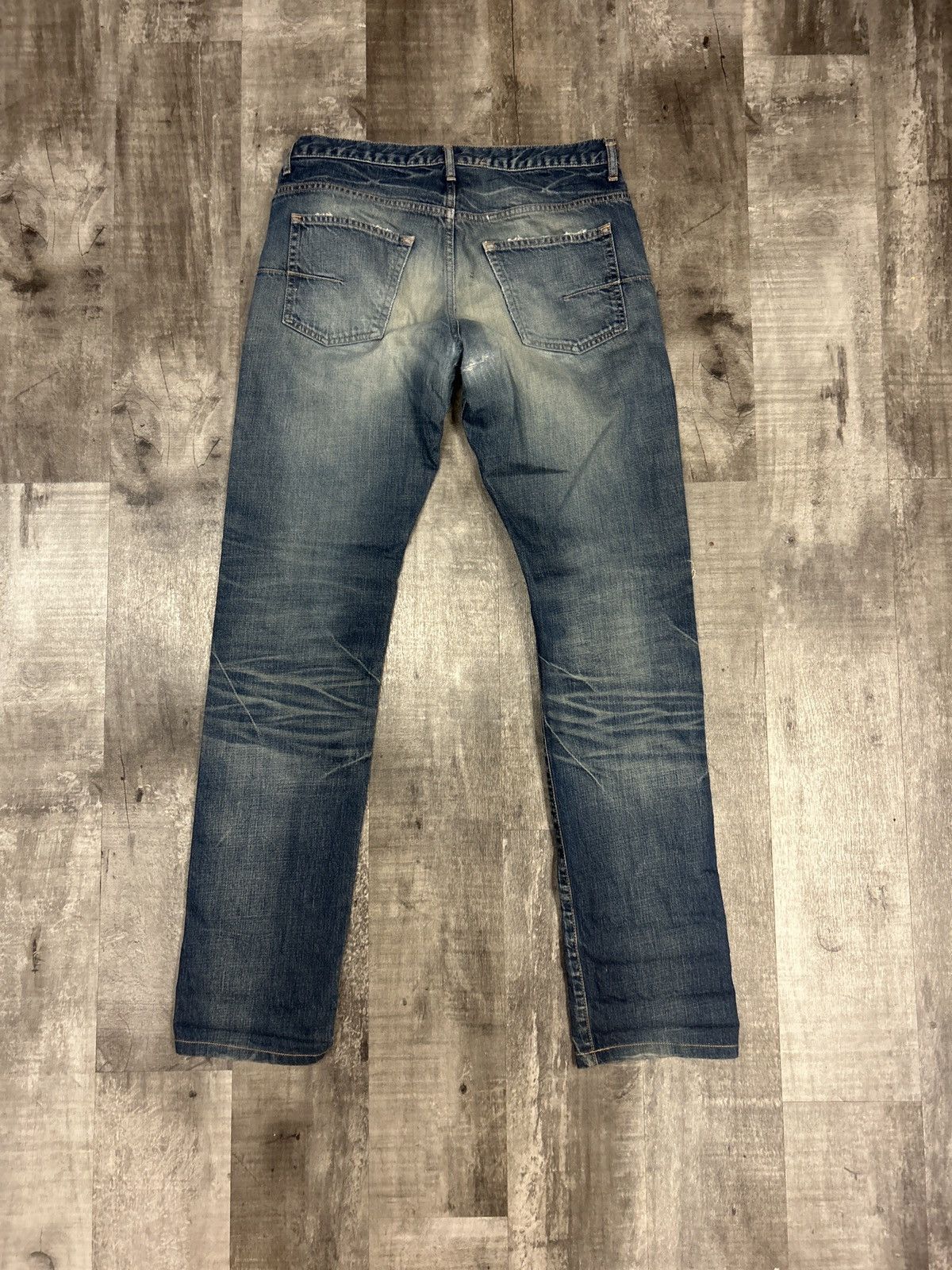 Dior Hedi Distressed Washed Blue Denim Size US 31 - 2 Thumbnail