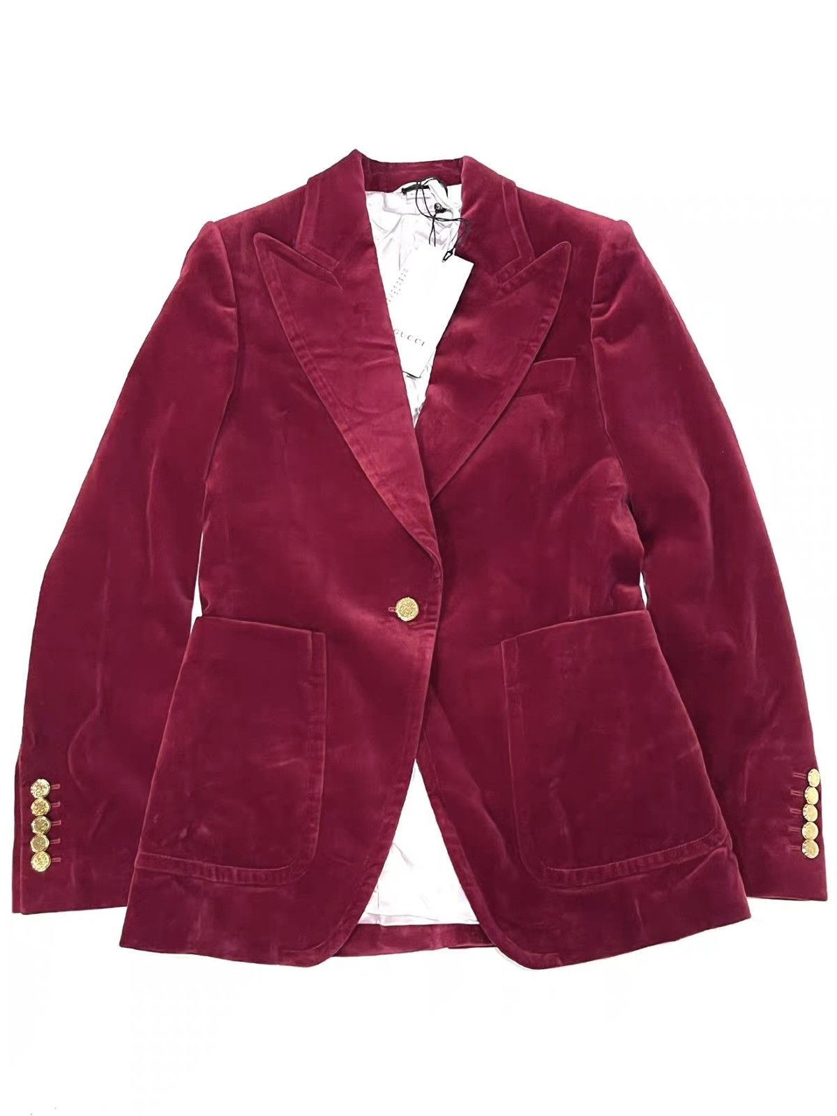Gucci Runway red velvet jacket Size 38R - 1 Thumbnail