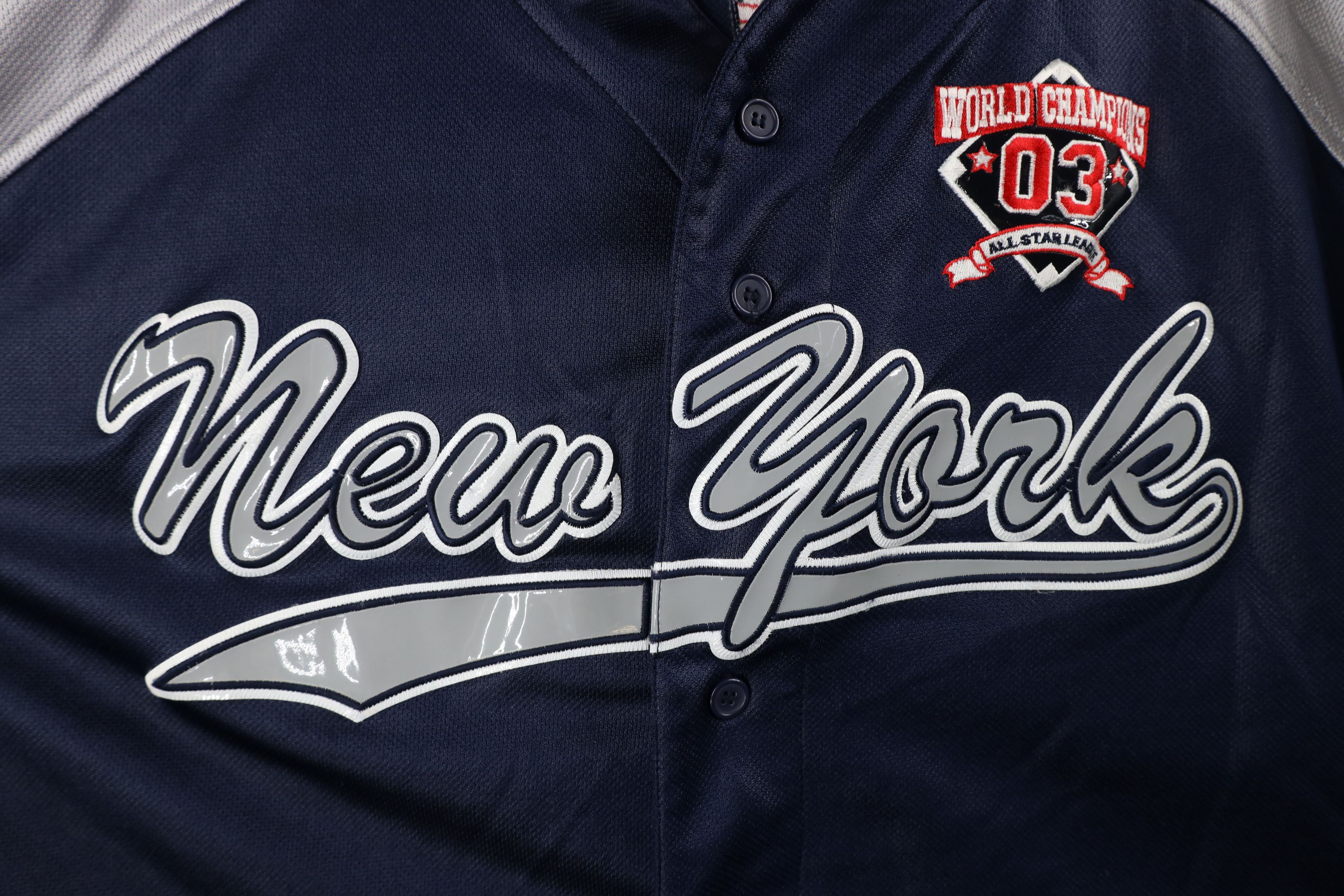 Vintage Vintage 90s Y2K Streetwear New York Baseball Jersey Blue Size US XXL / EU 58 / 5 - 5 Thumbnail