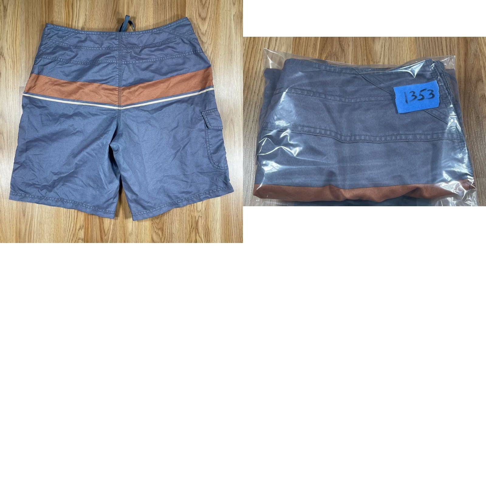 Vintage Arbor Beach Trunks Mens 32 100% Polyester Gray Drawstring Elastic Waist Pockets Quick Dry shorts Size US 32 / EU 48 - 9 Thumbnail