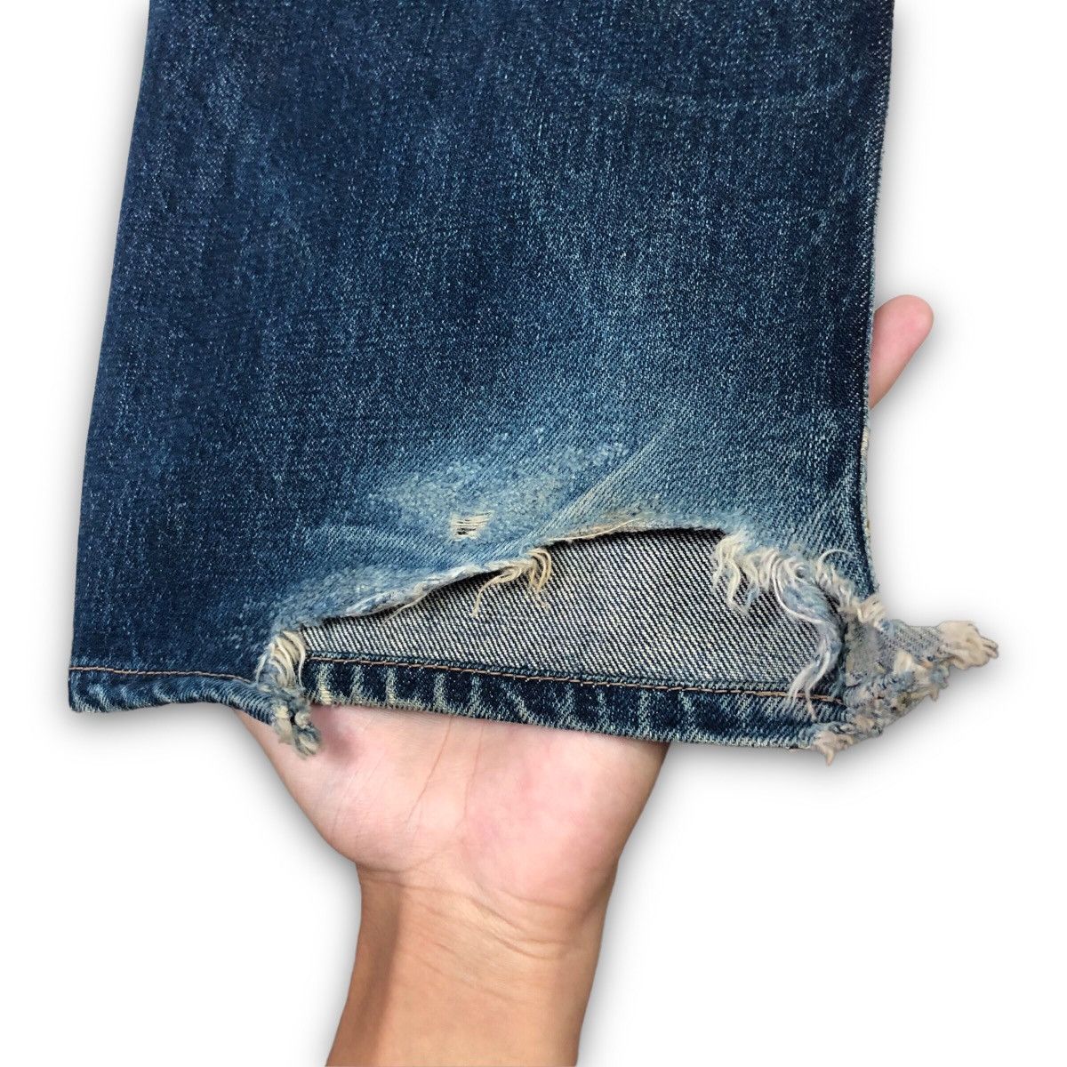 Vintage Vintage Jack The Ripper & Co Distressed Denim Jeans Size US 33 - 10 Thumbnail