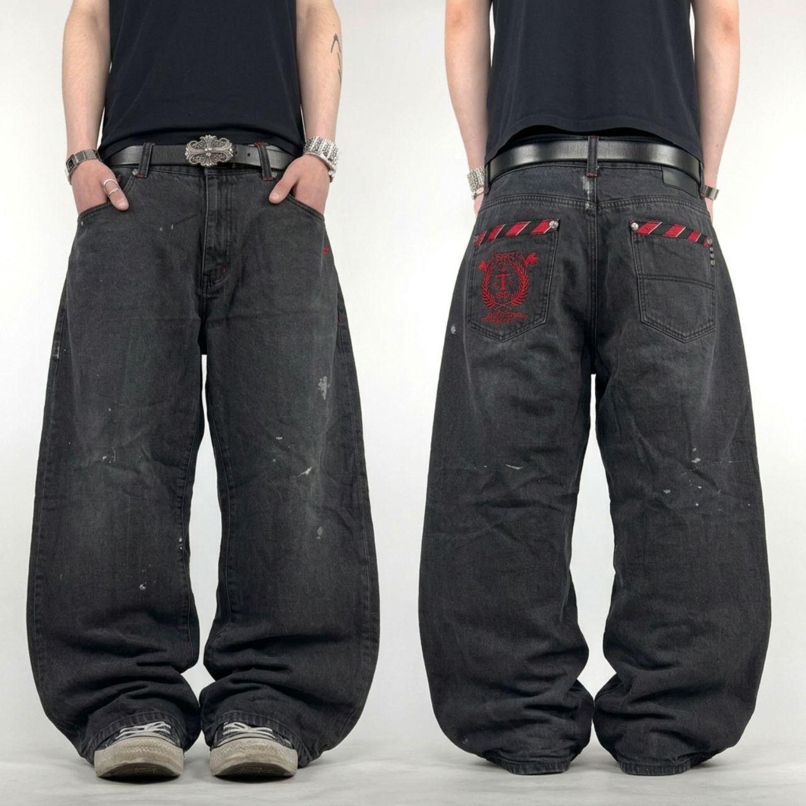 Derschutze × Japanese Brand × Streetwear Derschutze Baggy Jeans