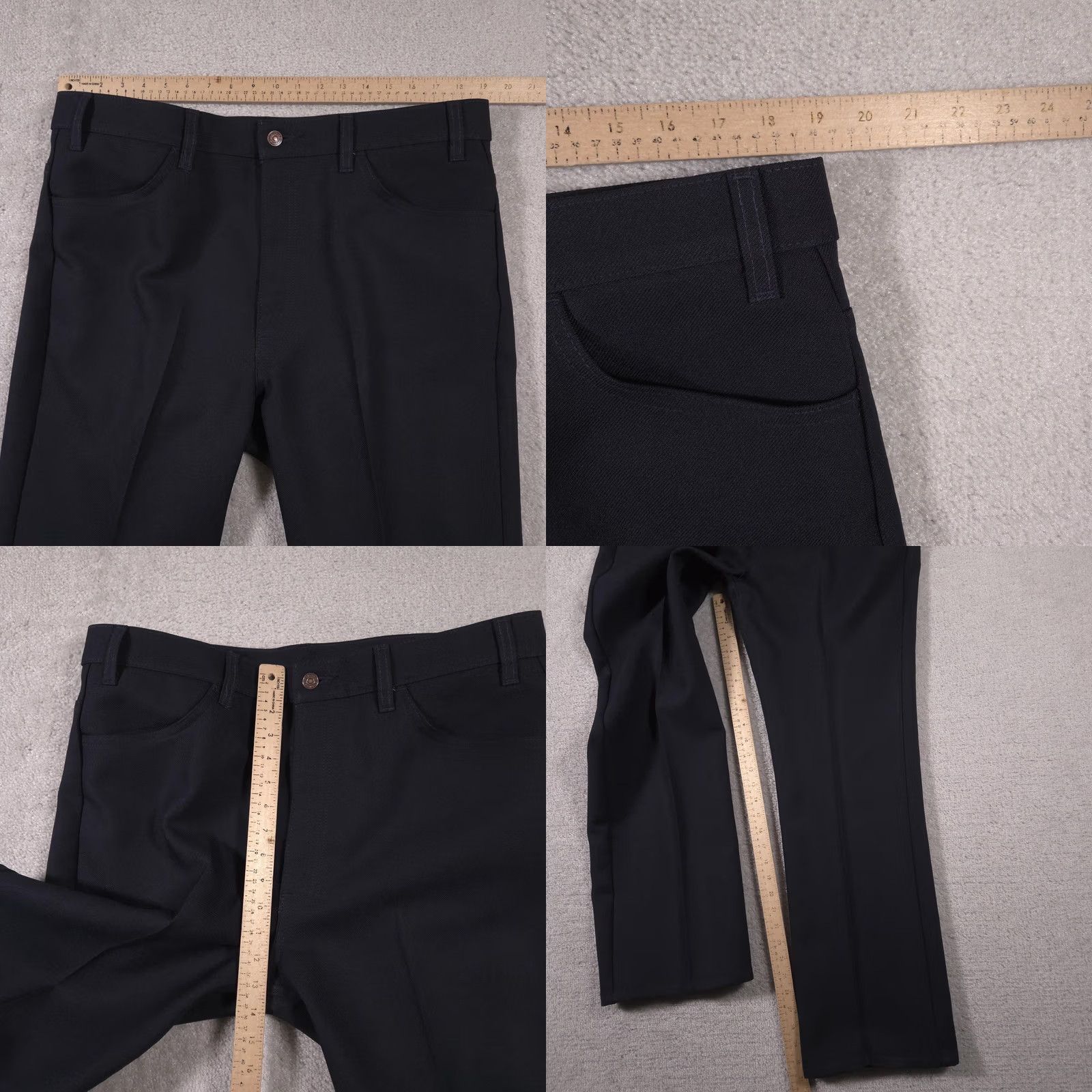 Levi's Levi's Pants Mens 40 Cotton Polyester Dress Slacks Navy Blue Straight Front Zip Pockets 40x30 Regular Size US 40 / EU 56 - 8 Thumbnail
