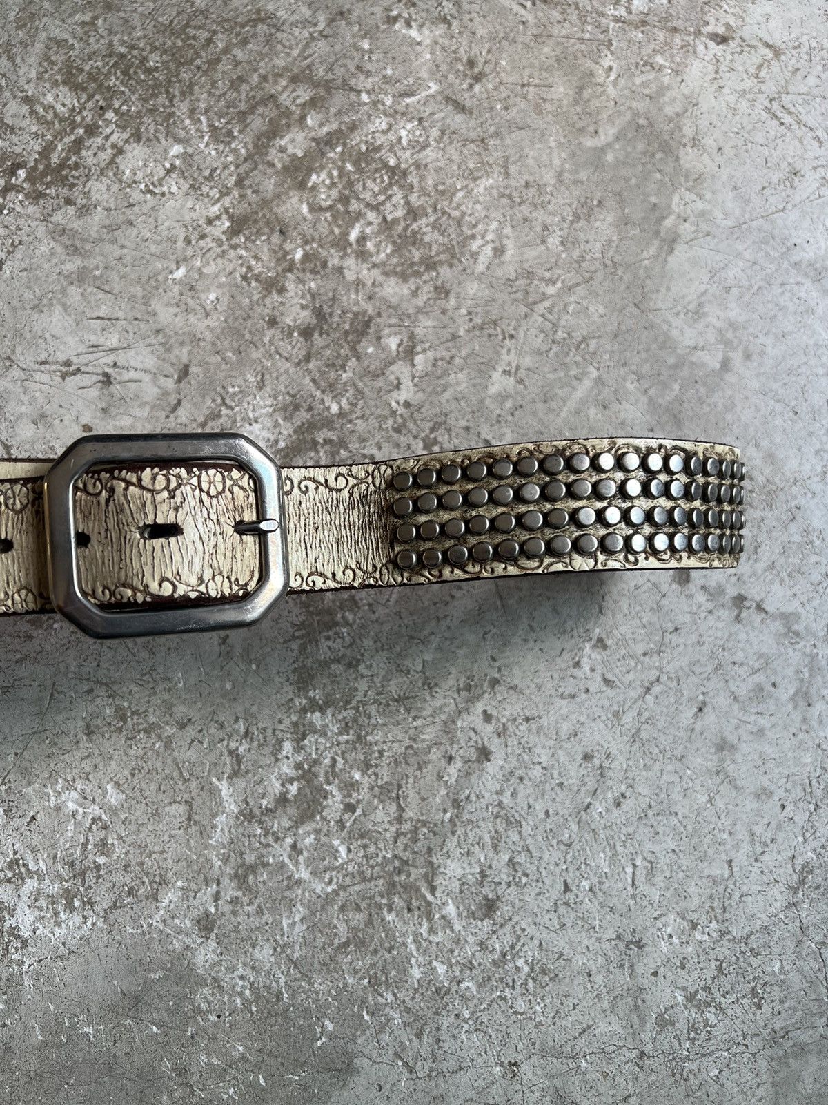 Designer × Vintage SOLD* Vintage Studded Leather Belt Size 34 - 4 Thumbnail