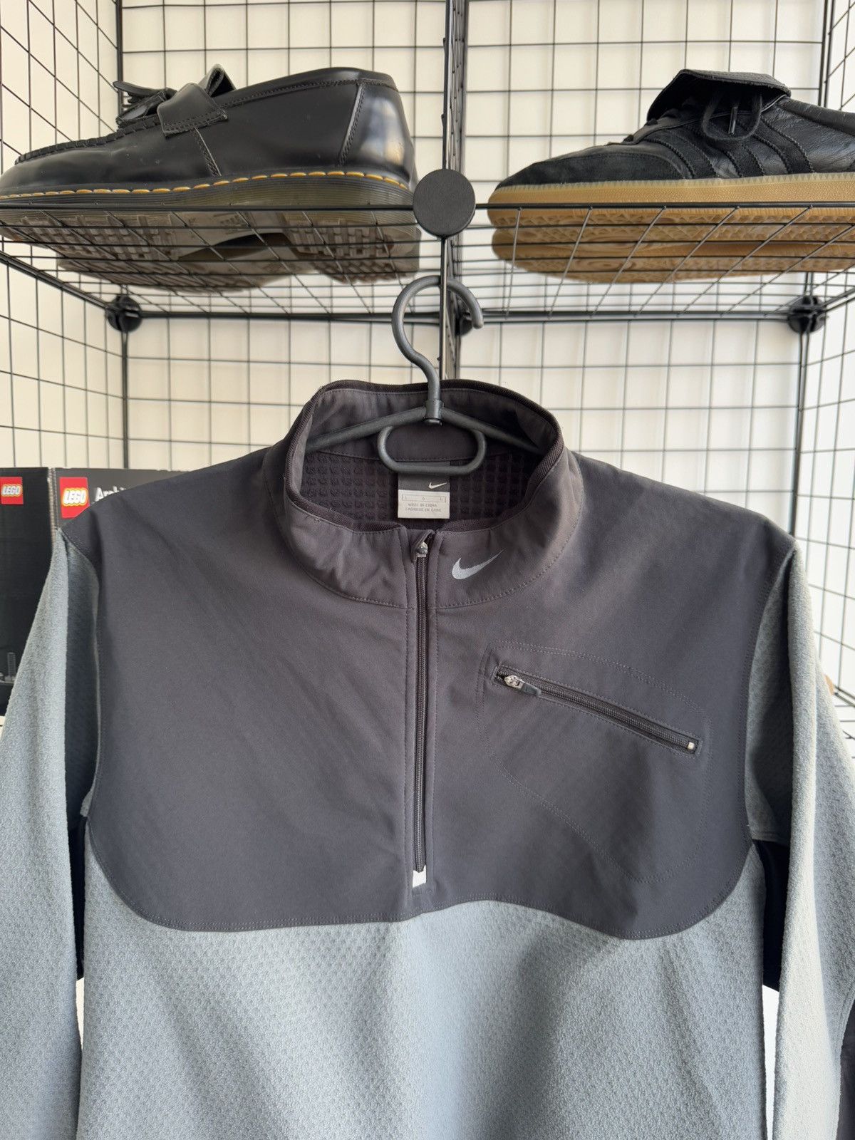 Nike × Nike ACG × Vintage Vintage Nike Fleece 1/3 Zip Jacket Nylon Gopcore Size US L / EU 52-54 / 3 - 2 Thumbnail