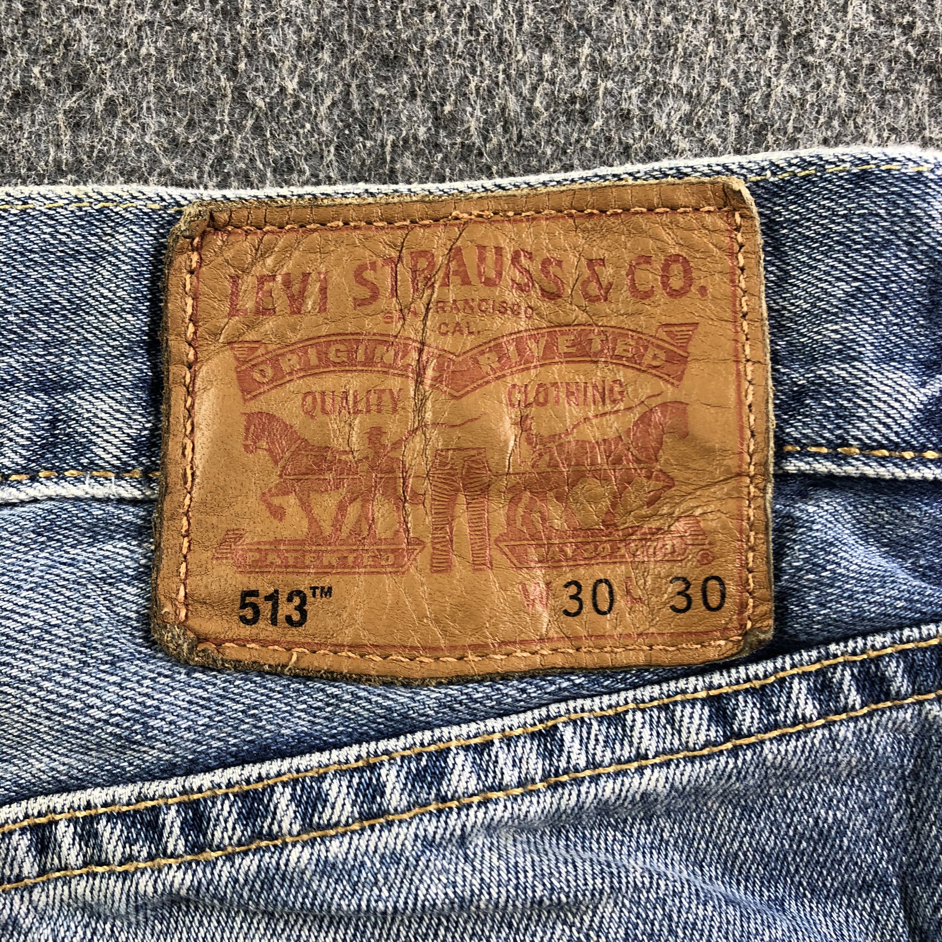 Levi's Vintage Faded Blue Levis 513 Jeans-J3278 Size US 30 / EU 46 - 5 Thumbnail