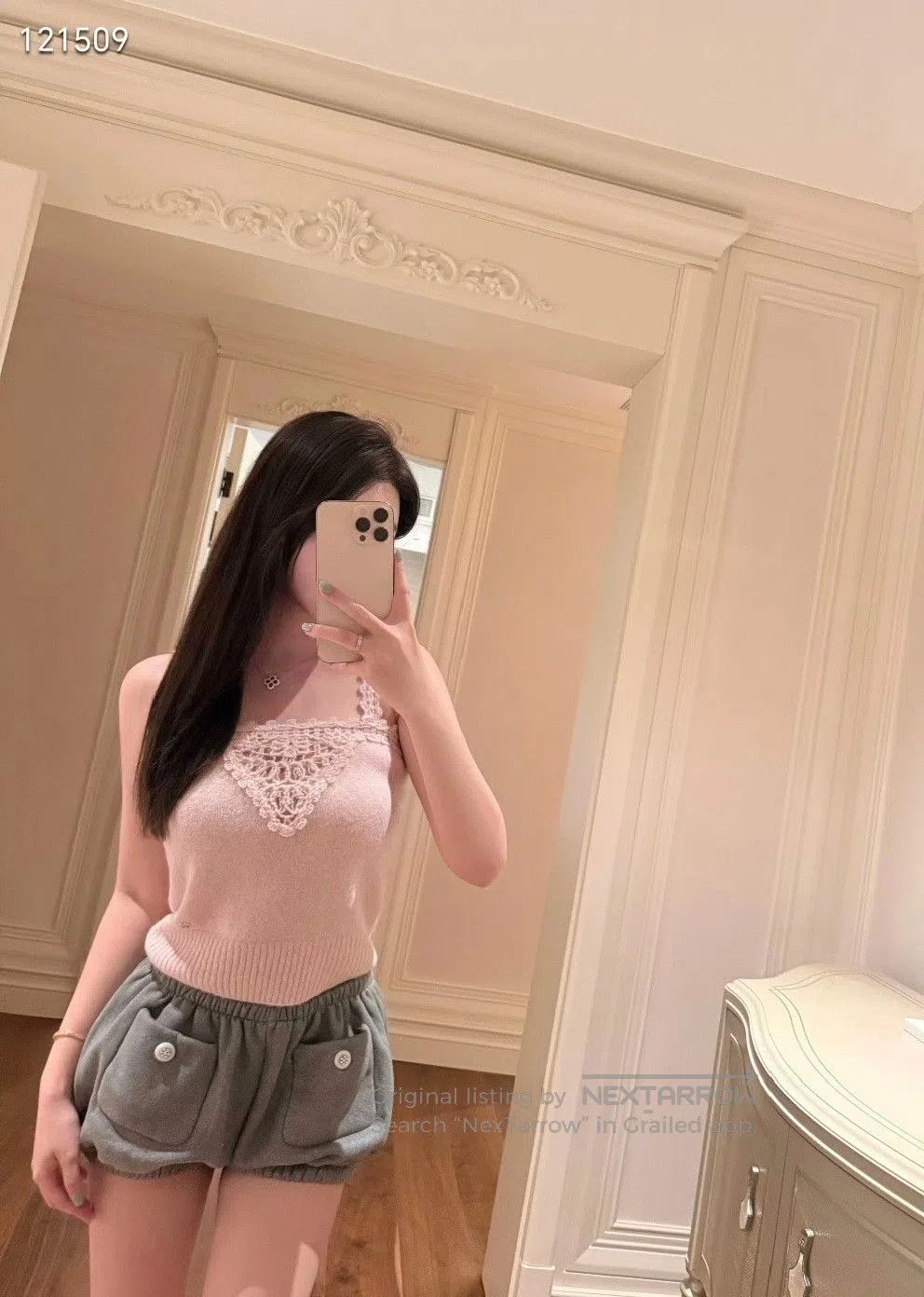 Chanel Chanel 25B Pink Crochet Camisole. Size XXS / US 00 / IT 34 - 8 Thumbnail