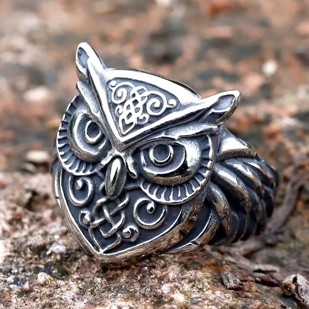 Jewelry Anel Amulet owl Ring Streetwear Jewelry Fashion Gift Size ONE SIZE - 6 Thumbnail