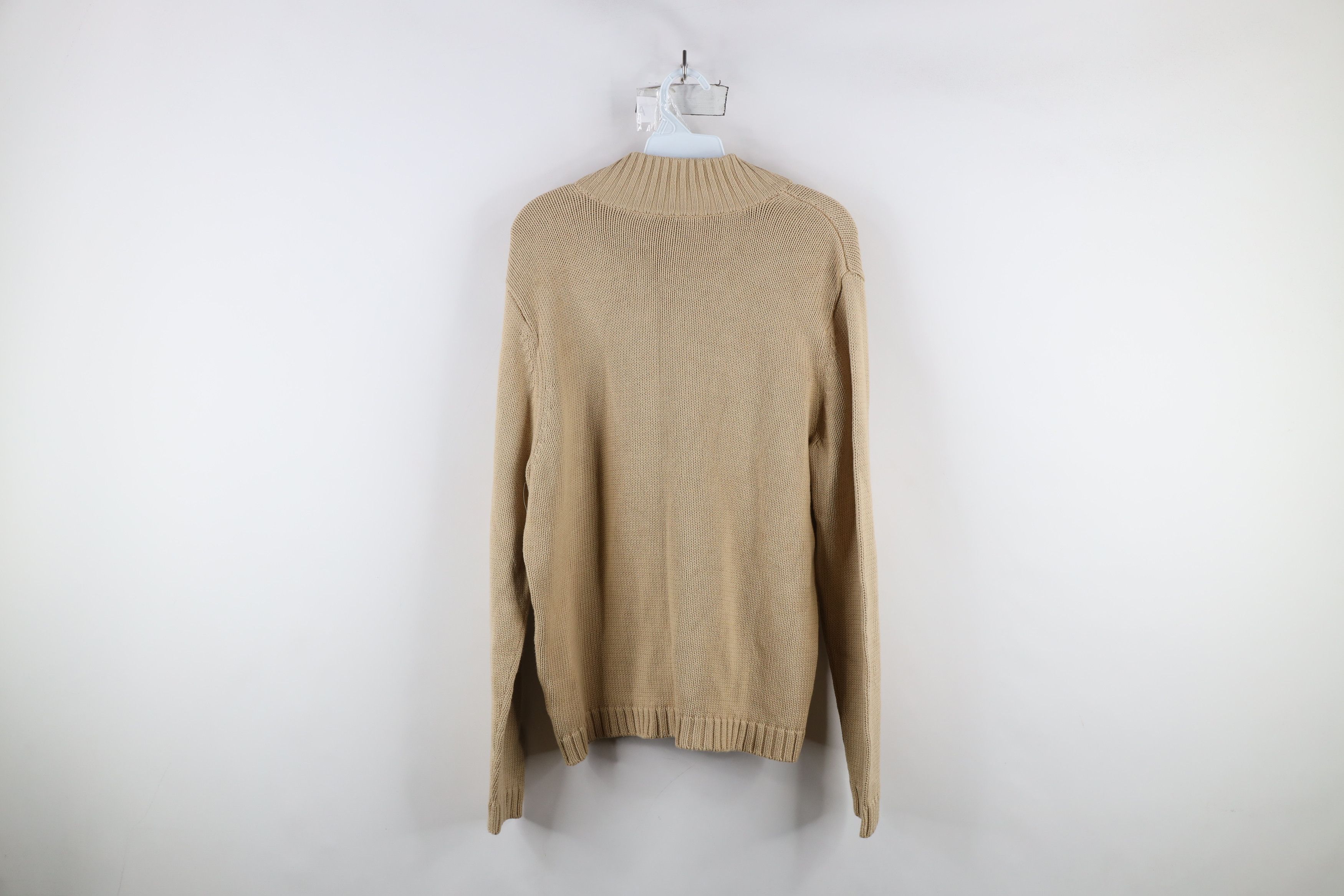 Ralph Lauren × Vintage Vintage 90s Ralph Lauren Cotton Ribbed Knit Full Zip Sweater Size L / US 10 / IT 46 - 14 Thumbnail