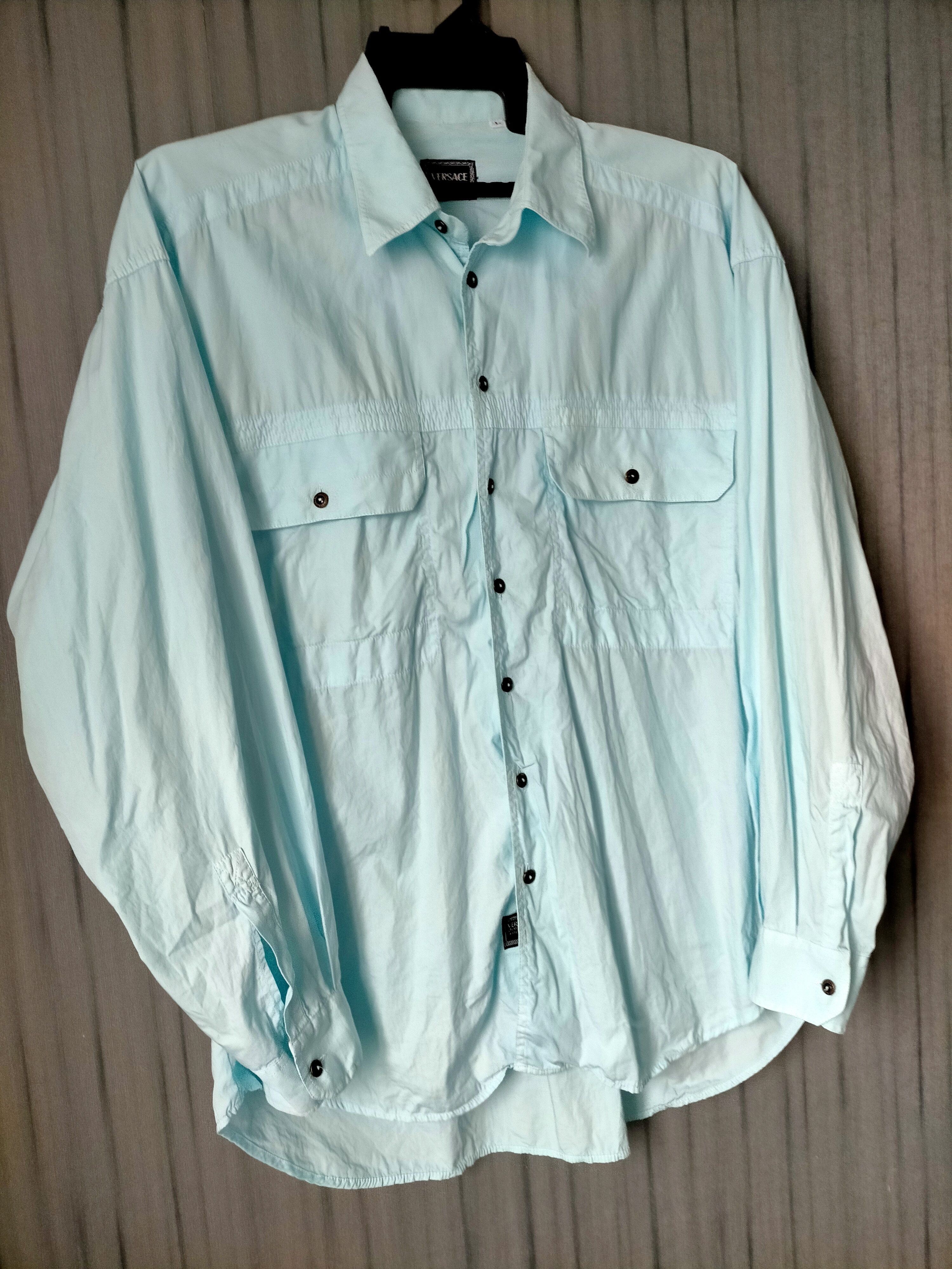 Versace Made in italy Versace Double Pocket shirt button ups Size US L / EU 52-54 / 3 - 3 Thumbnail