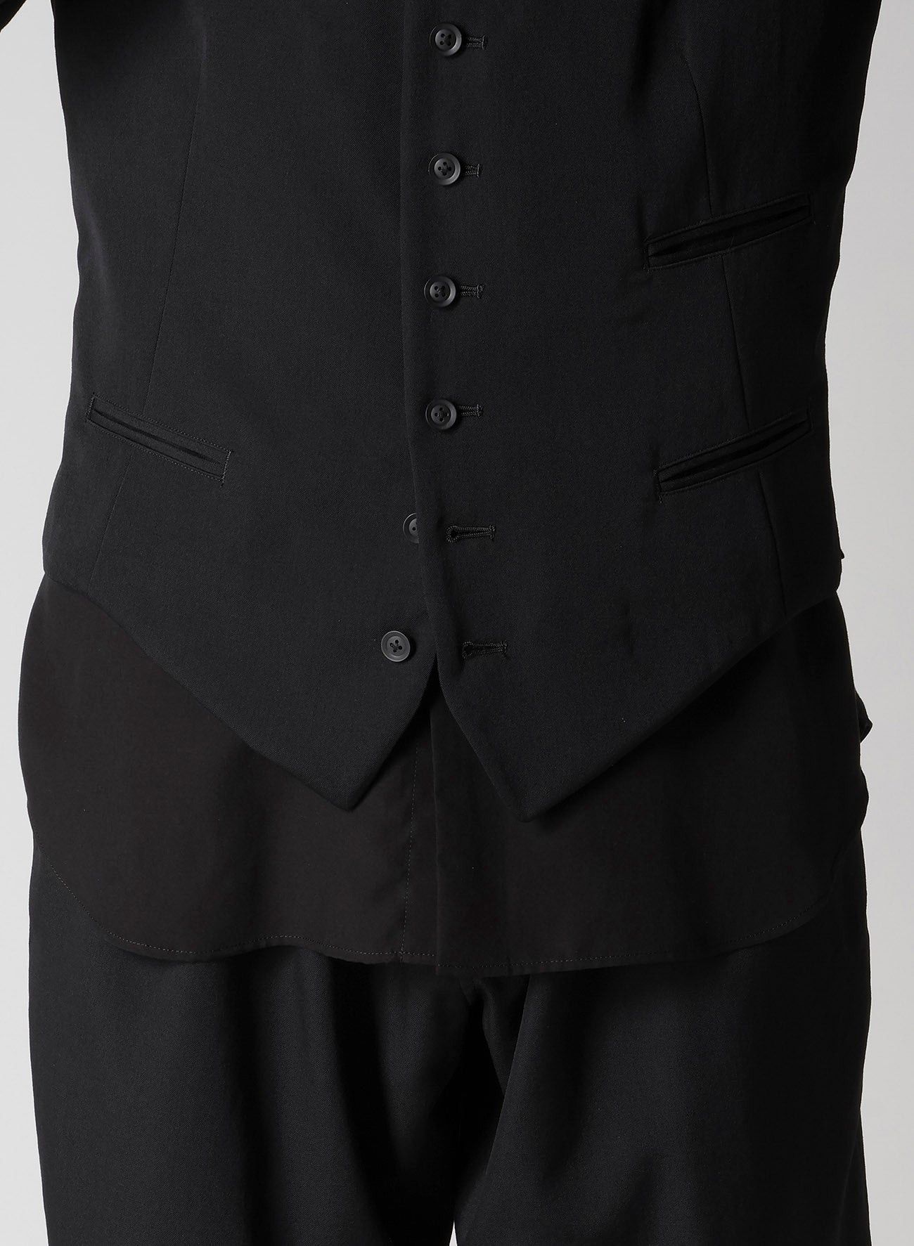 Yohji Yamamoto Yohji Yamamoto Pour Homme -Wool Gabardine 7BS Suit Vest Size US XL / EU 56 / 4 - 9 Thumbnail