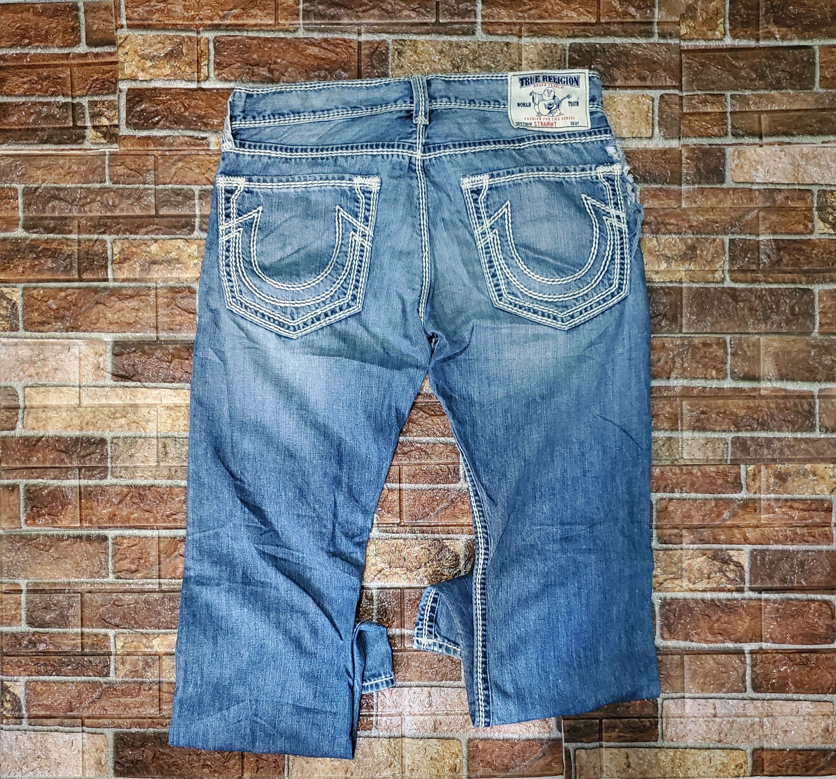 Japanese Brand Vintage True Religion Baggy Denim Jeans Size US 33 - 1 Thumbnail
