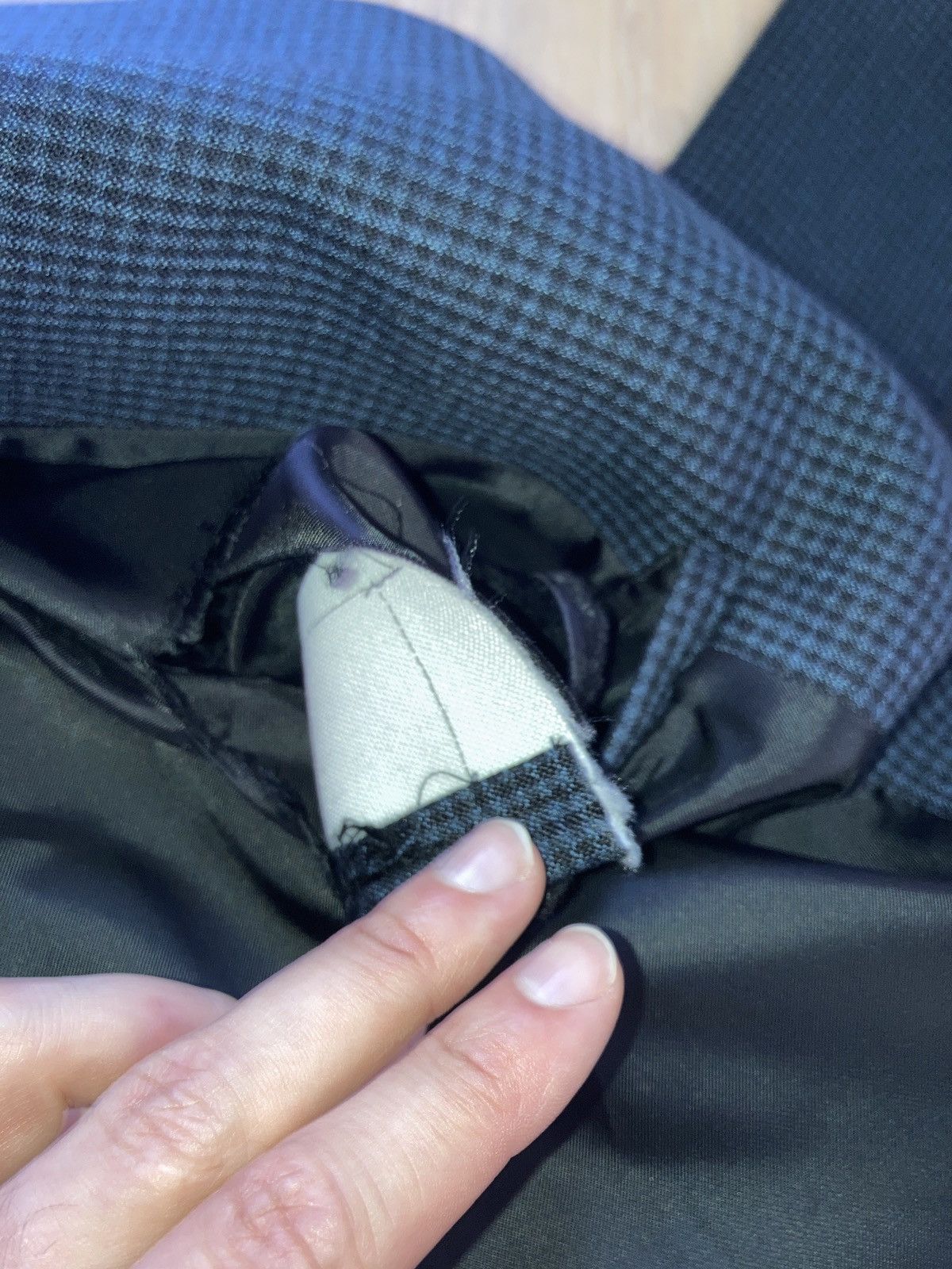 Raf Simons SS19 RUNWAY SCARF OVERSIZED SINGLE BREASTED BLACK/BLUE Size US M / EU 48-50 / 2 - 16 Thumbnail