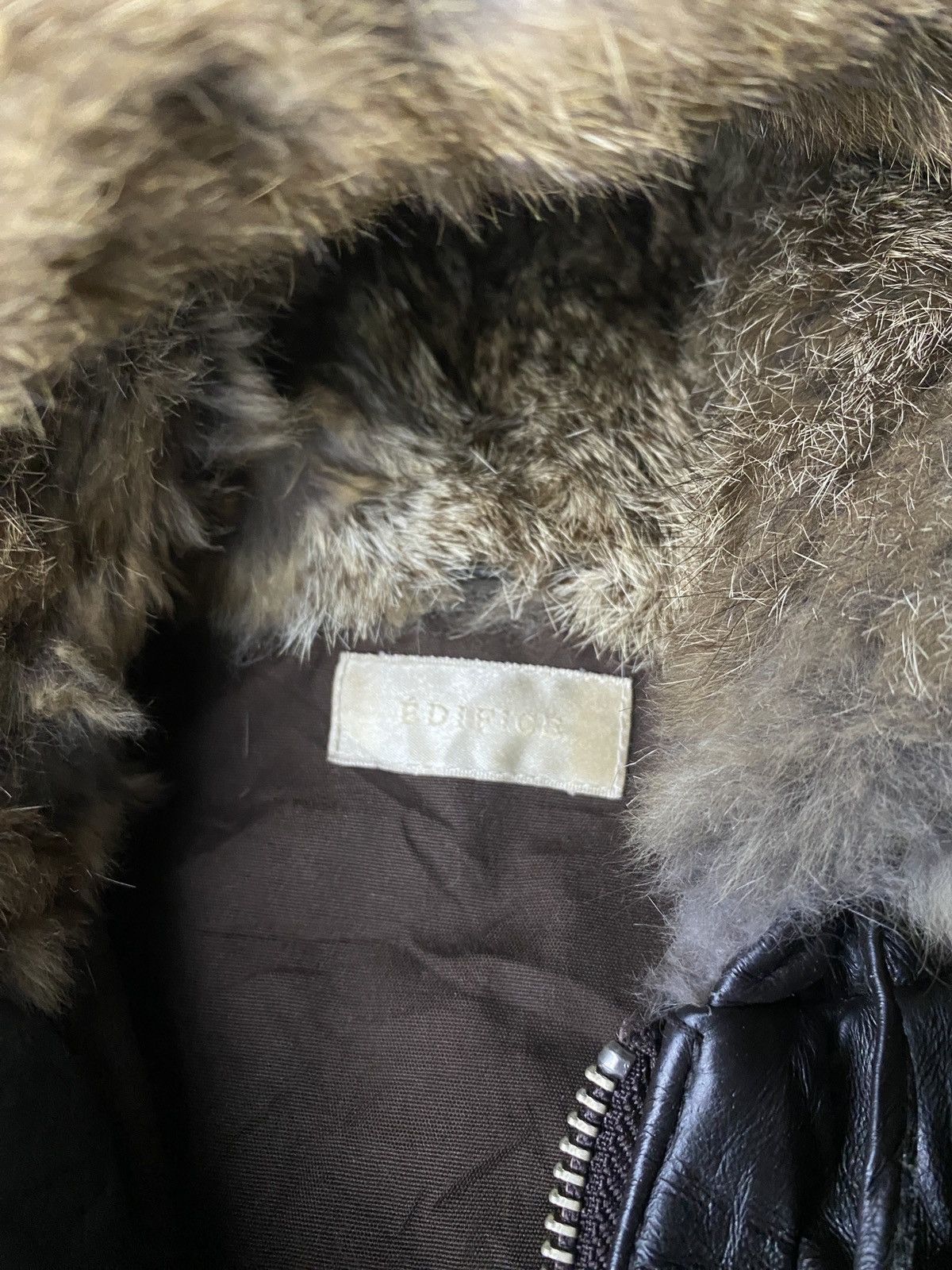 Le Grande Bleu (L.G.B.) 2000's Edifice Fur Pigskin Leather Jacket Size US M / EU 48-50 / 2 - 12 Thumbnail