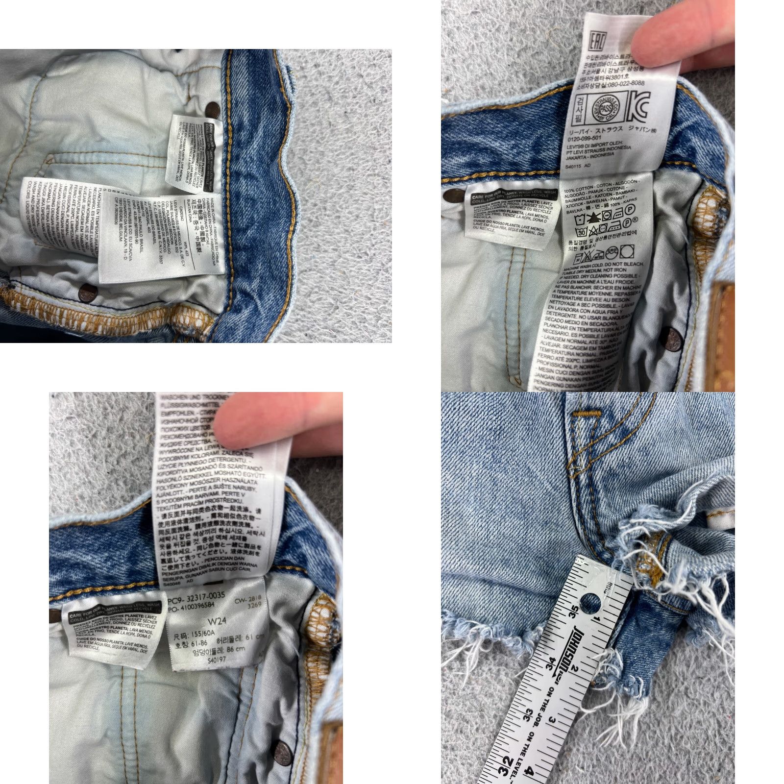 Bdg VINTAGE BDG Shorts Womens 31 Blue Denim Jean Cutoff Mom High Rise Distressed Cotton 29x2 Size 24" / US 00 / IT 34 - 8 Thumbnail