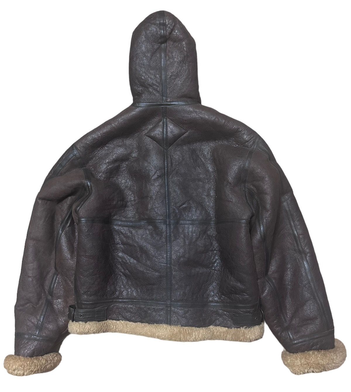 Japanese Brand RARE ‼️ B-3 Fur Hoodie Leather Bomber Jacket Size US M / EU 48-50 / 2 - 2 Thumbnail