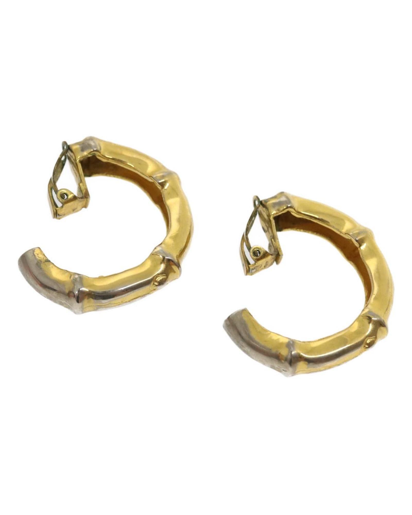 image of Hermes Gold Metal Earring - Authentic (Am2548G), Women's