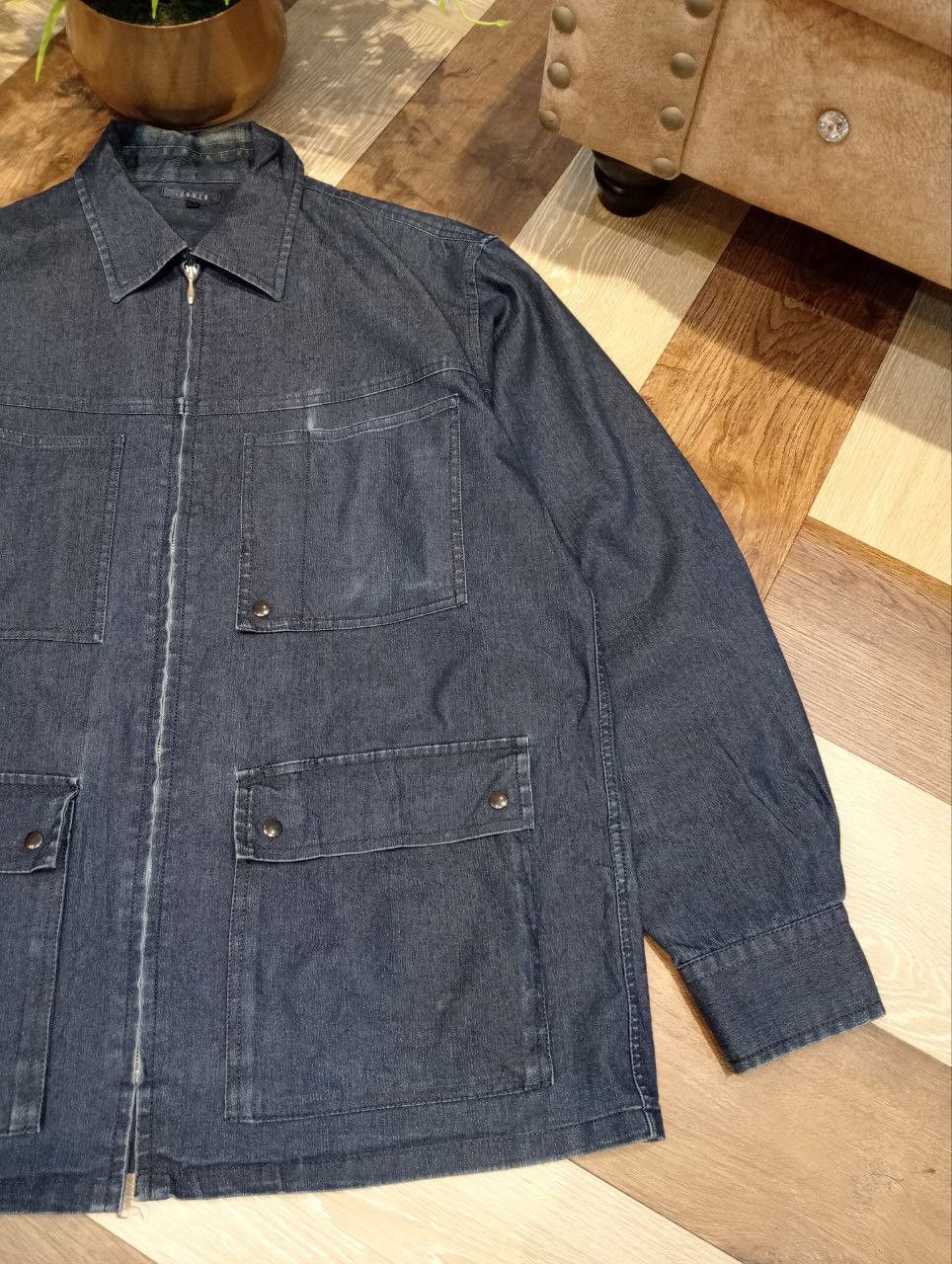 JUN MEN JUNMEN JAPAN LIGHT BLUE DENIM JACKET - SIZE L Size US L / EU 52-54 / 3 - 4 Thumbnail