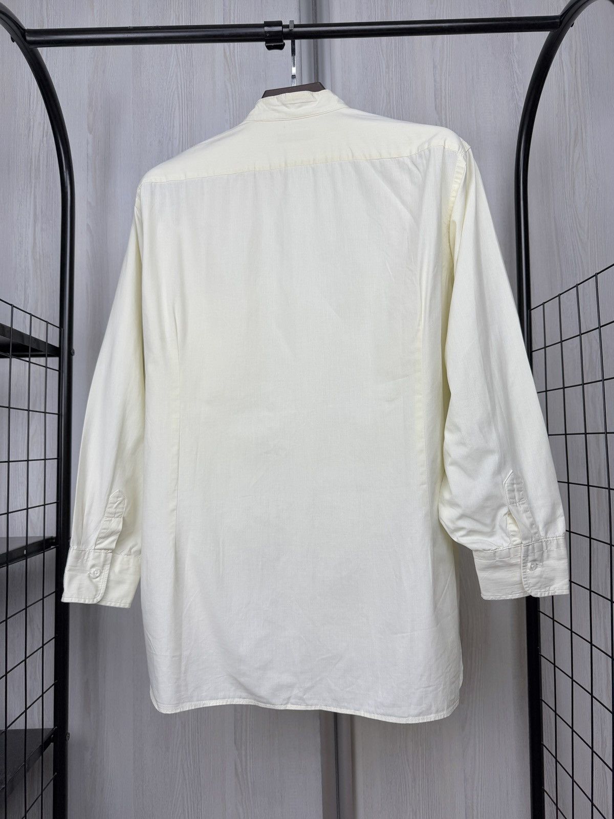 Christian Dior Monsieur Christian Dior Chemises VNTG 90s distressed collarless shirt Size US L / EU 52-54 / 3 - 8 Thumbnail