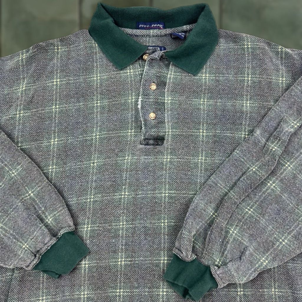 Van Heusen VINTAGE Van Heusen Polo Shirt Men M Plaid Green 90s Casual Button-Up Long Sleeve Clothing Adults Mens Size US M / EU 48-50 / 2 - 1 Thumbnail