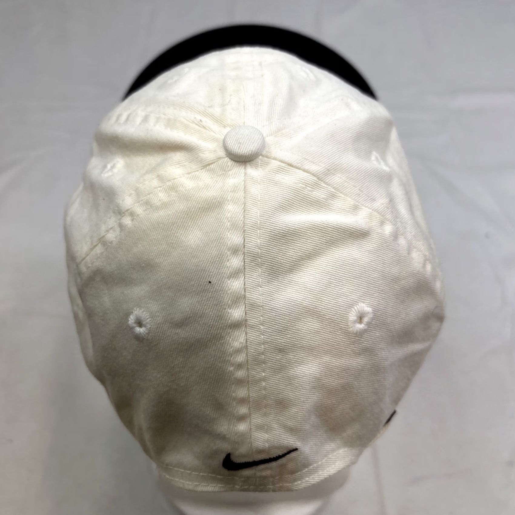 Nike VINTAGE Nike Baseball Cap White Blue Brim Black Tag Strap Back 90s Streetwear Mens One Size White Size ONE SIZE - 7 Thumbnail