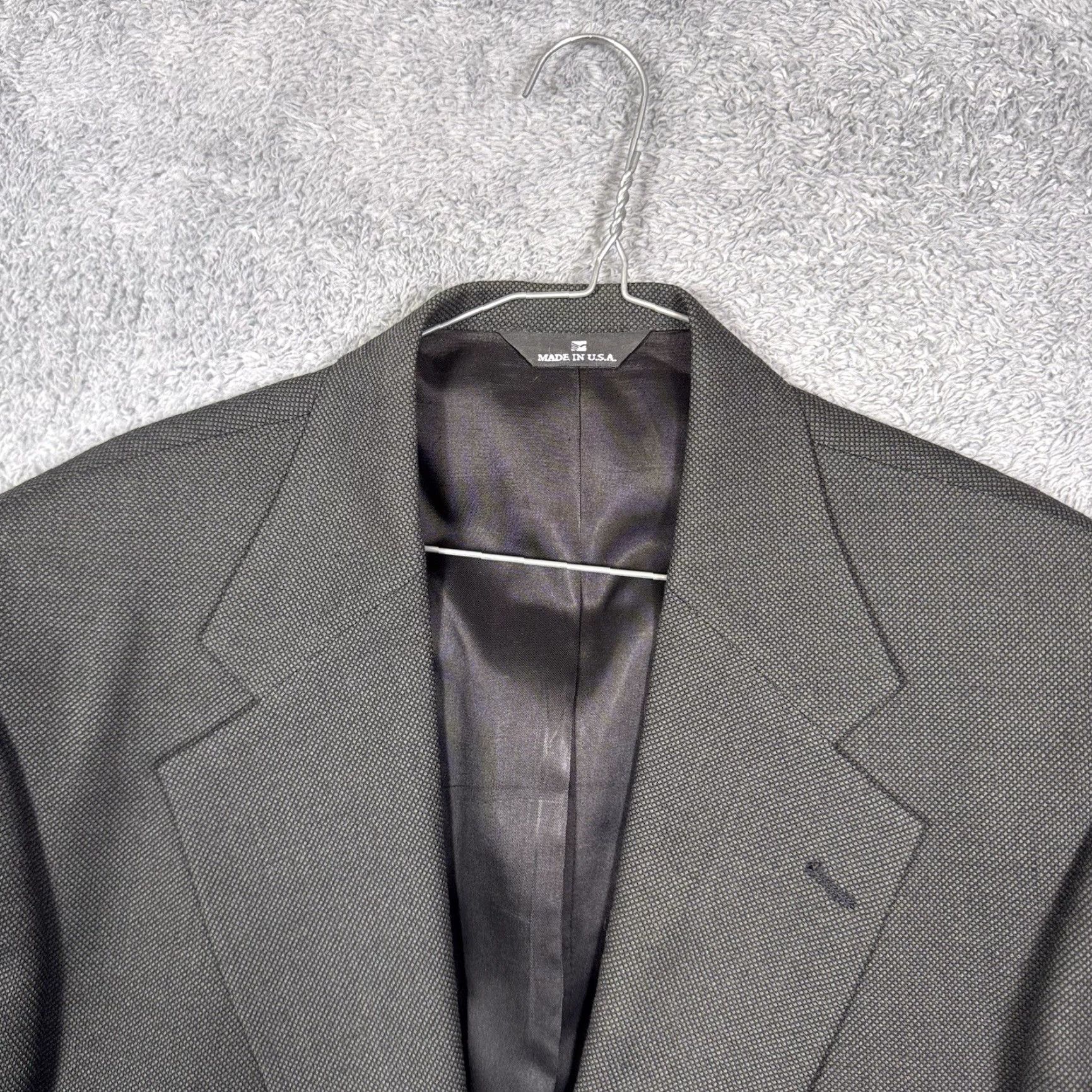 Ralph Lauren VINTAGE Ralph Lauren Polo University Club Blazer Mens 42R Geometric Wool Gray 2 Piece Suit Jacket Purple Notch? Size US XL / EU 56 / 4 - 3 Thumbnail