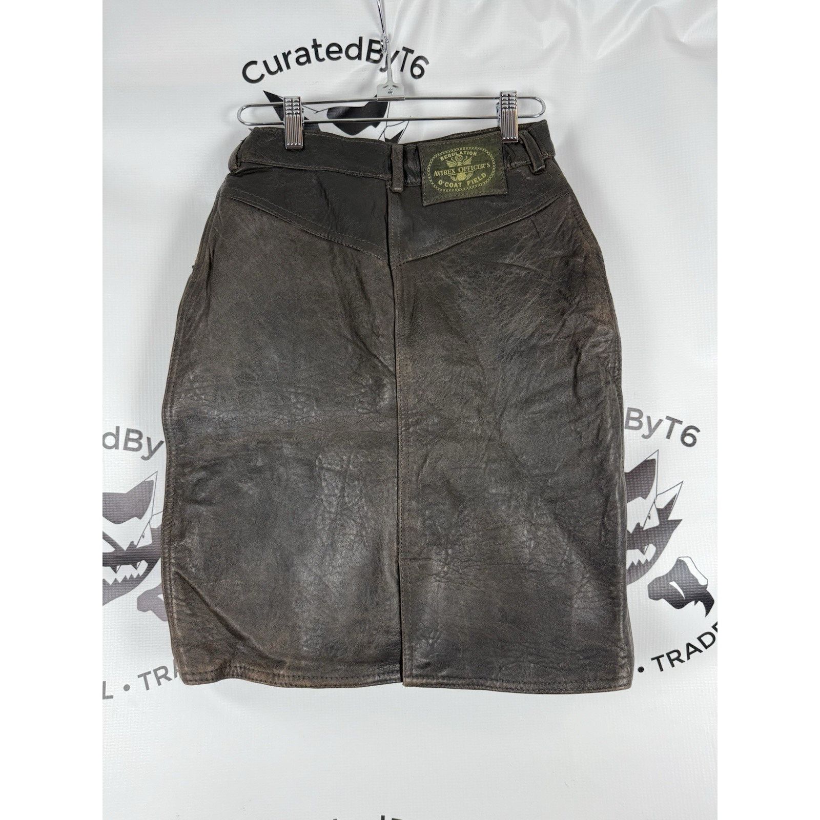 Avirex Women’s Vintage AVIREX Leather Skirt Size Small 1987 Size 24" / US 00 / IT 34 - 2 Thumbnail