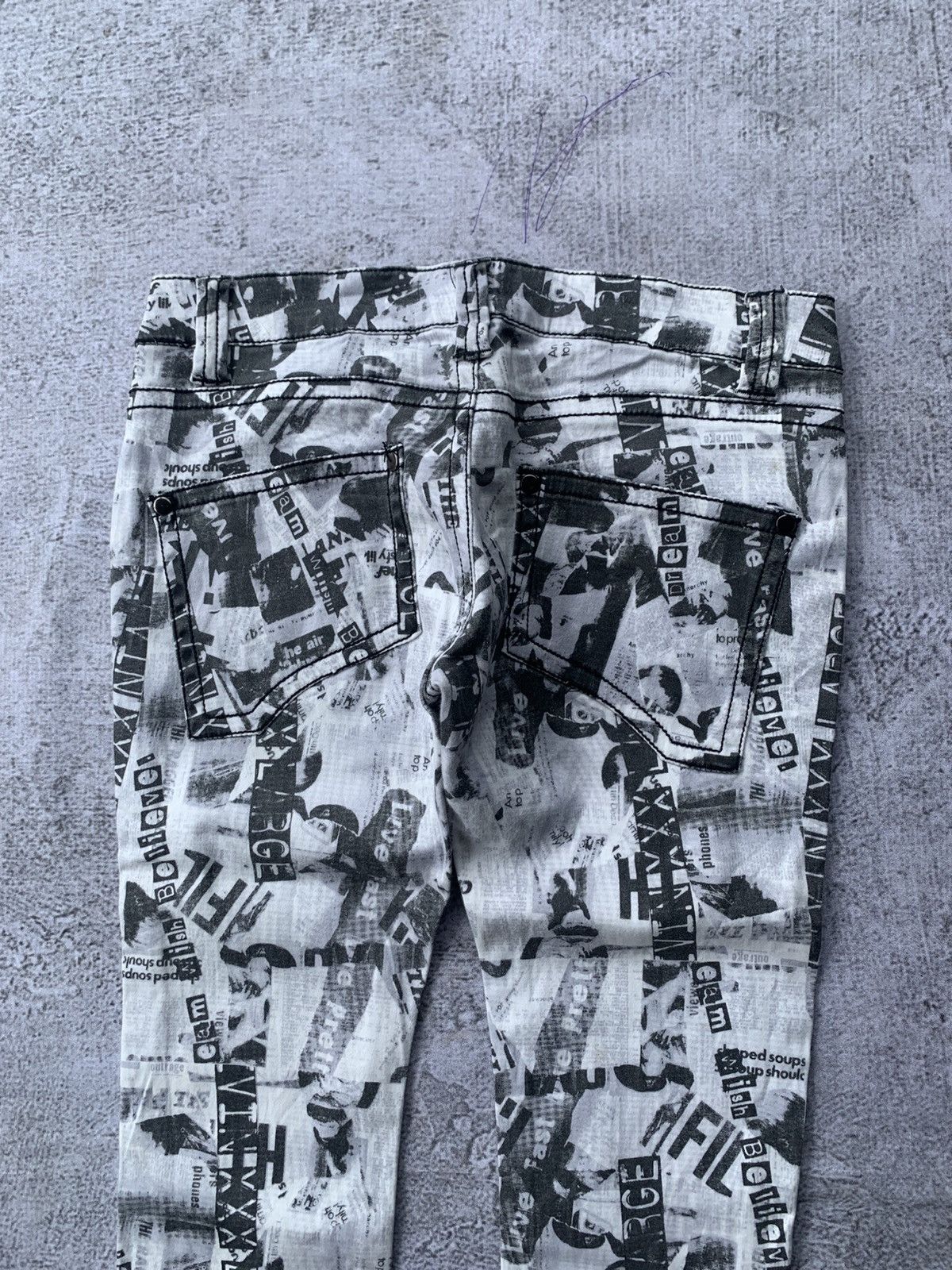 Japanese Brand Gladnews printed denim pants Size US 30 / EU 46 - 3 Thumbnail
