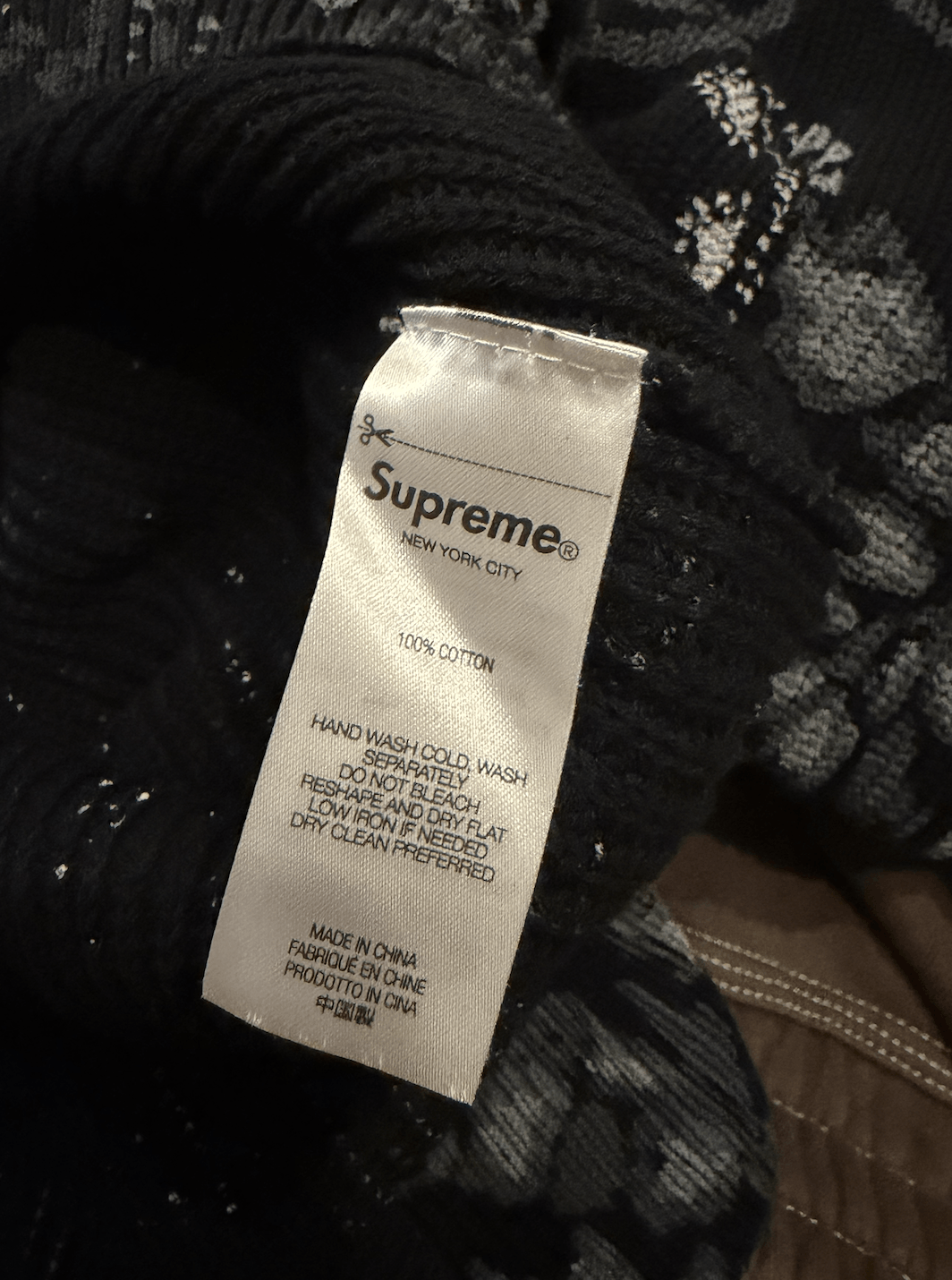 Supreme Jersey Supreme Paisley Knit Sweater - Negro/Gris - Talla L Size US L / EU 52-54 / 3 - 4 Thumbnail