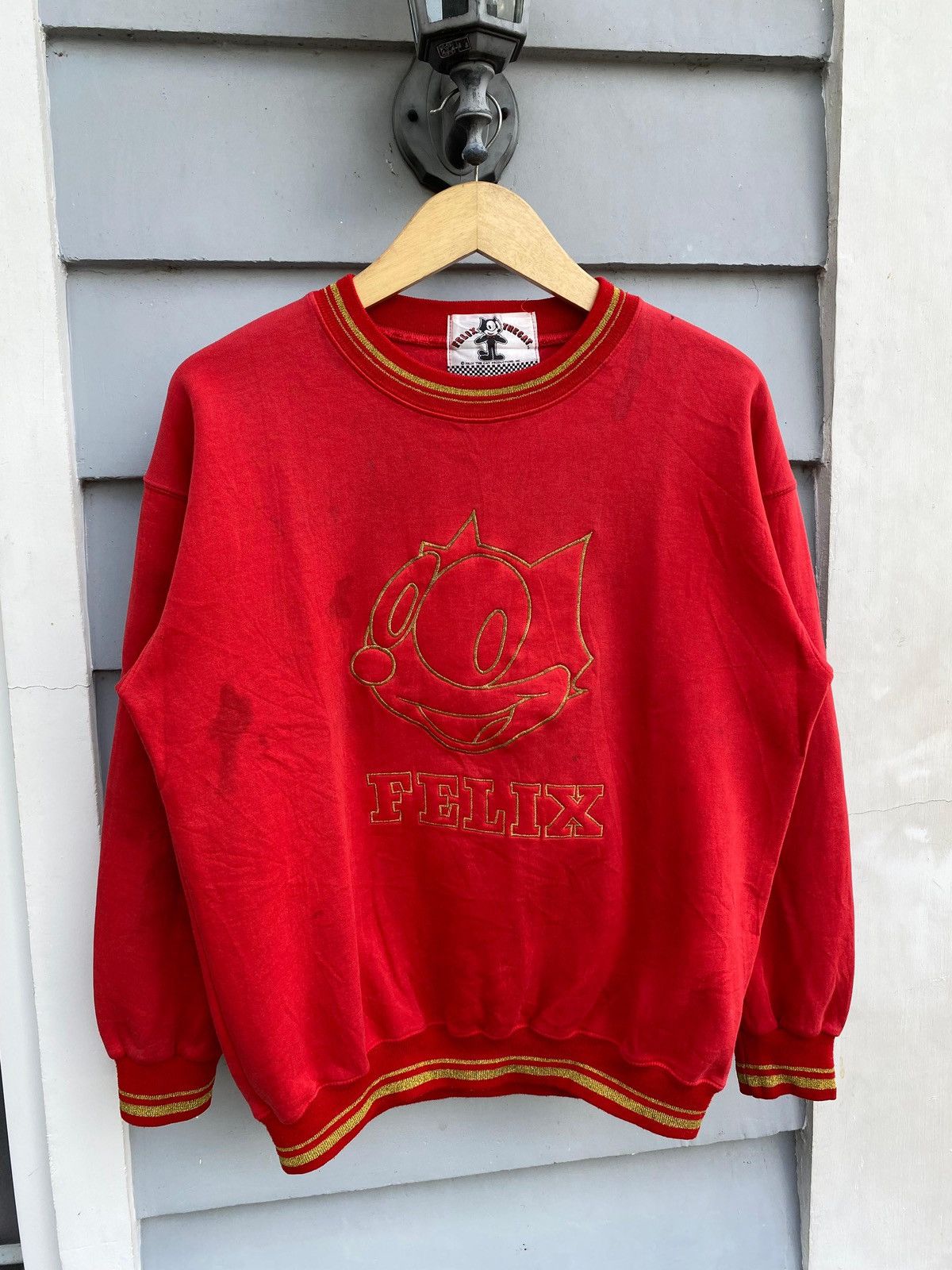 Felix Felix the Cat Vintage Sweatshirt Embroidered Graphic 90s Size US XL / EU 56 / 4 - 1 Thumbnail