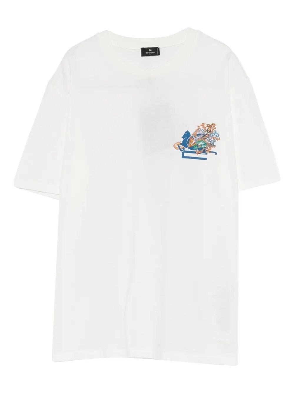 Etro T-Shirt With Embroidered Logo Size L / US 10 / IT 46 - 1 Thumbnail